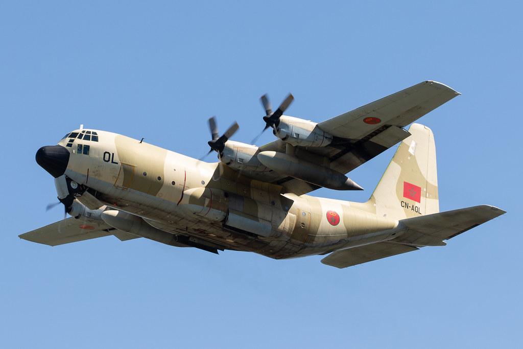 Hamburg Airport: Royal Moroccan Air Force |  Lockheed C130H Hercules C130 | CN-AOL | MSN 382-4742