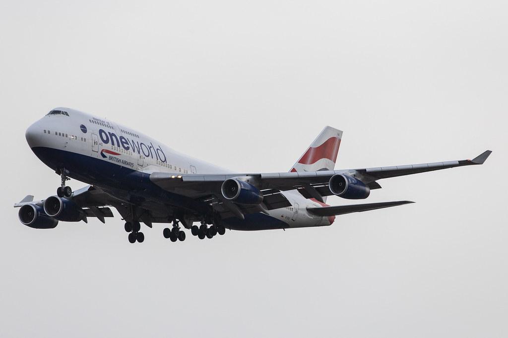 London Heathrow Airport: British Airways (BA / BAW) |  Livery: Oneworld livery |  Boeing 747-436 B744 | G-CIVC | MSN 25812