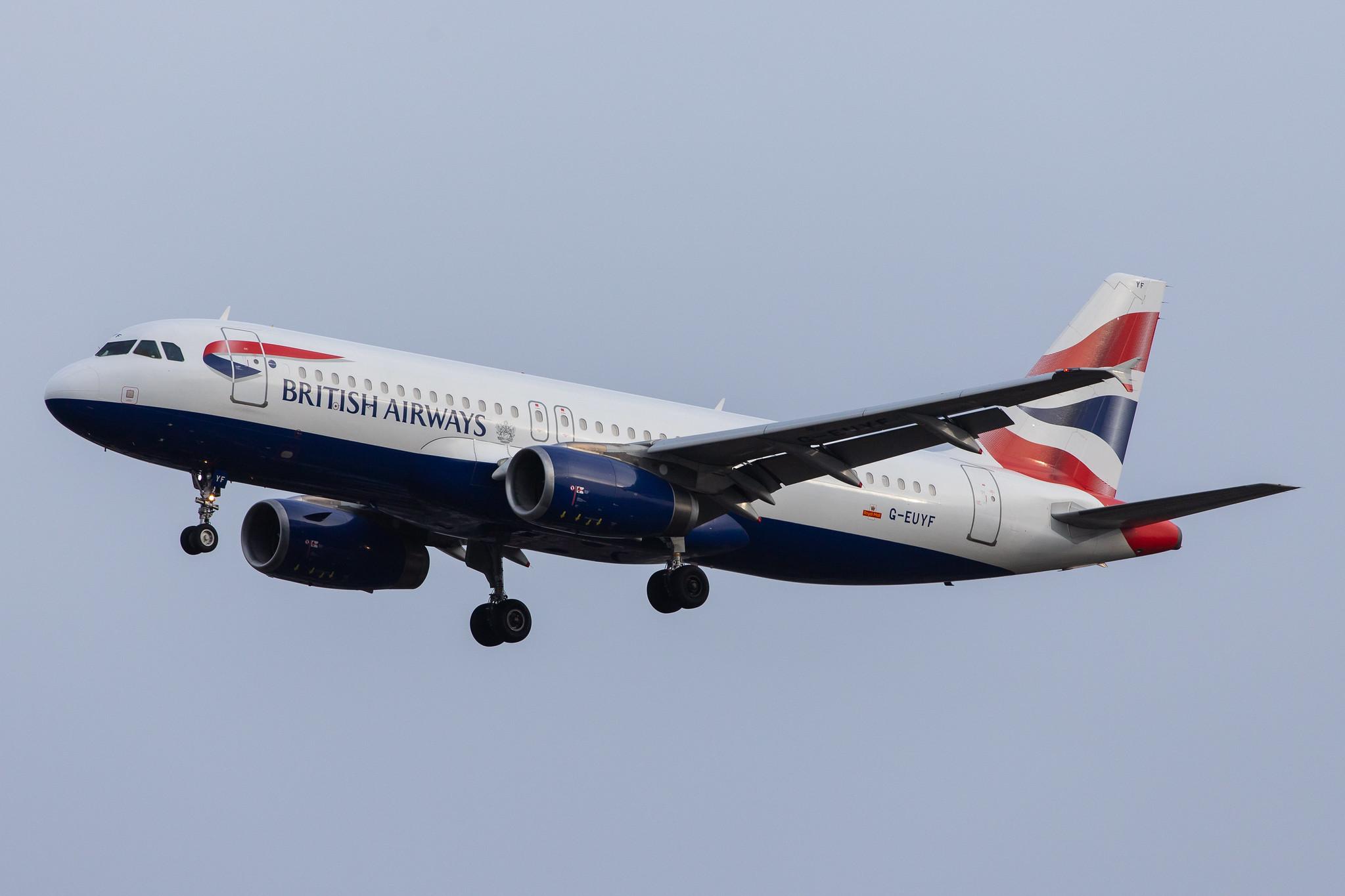 London Heathrow Airport: British Airways (BA / BAW) |  Airbus A320-232 A320 | G-EUYF | MSN 4185