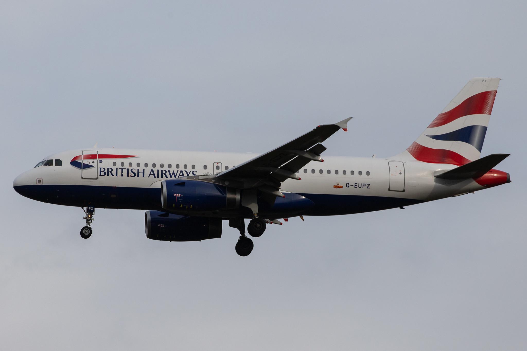 London Heathrow Airport: British Airways (BA / BAW) |  Airbus A319-131 A319 | G-EUPZ | MSN 1510