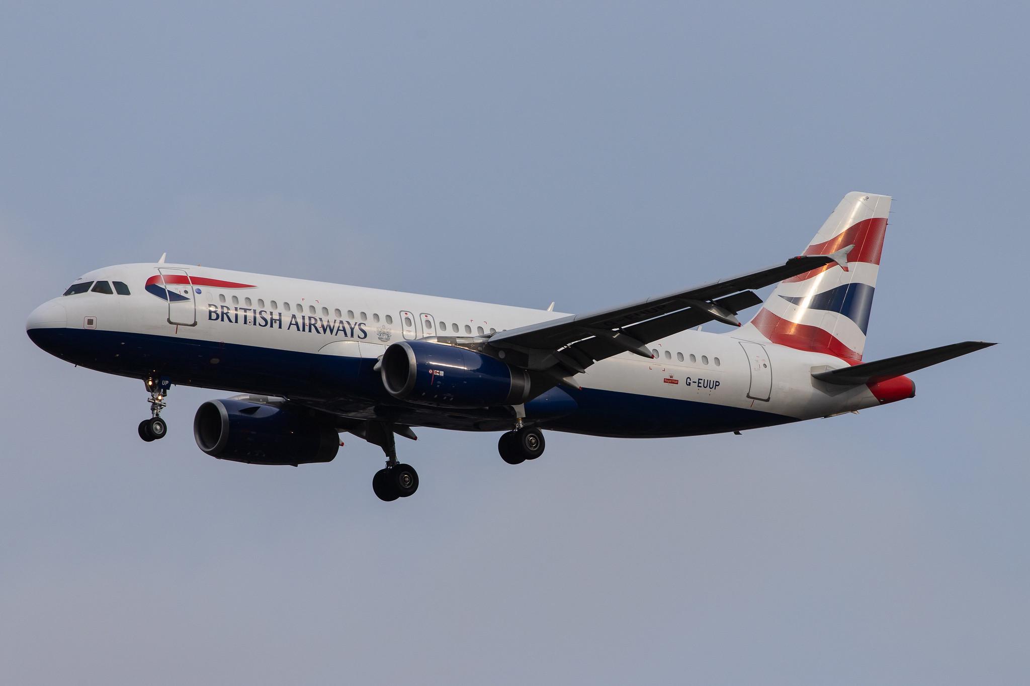 London Heathrow Airport: British Airways (BA / BAW) |  Airbus A320-232 A320 | G-EUUP | MSN 2038
