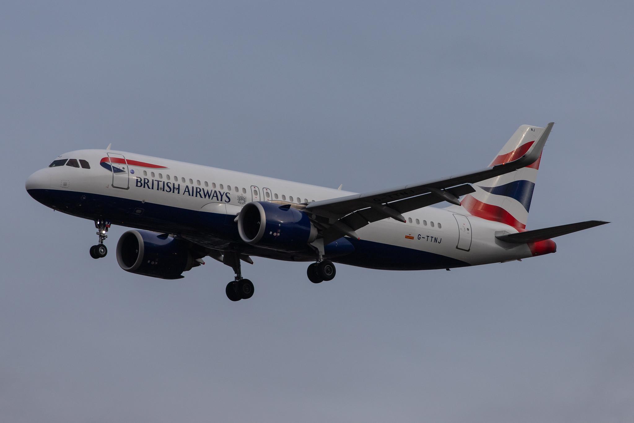 London Heathrow Airport: British Airways (BA / BAW) |  Airbus A320-251N A20N | G-TTNJ | MSN 8772