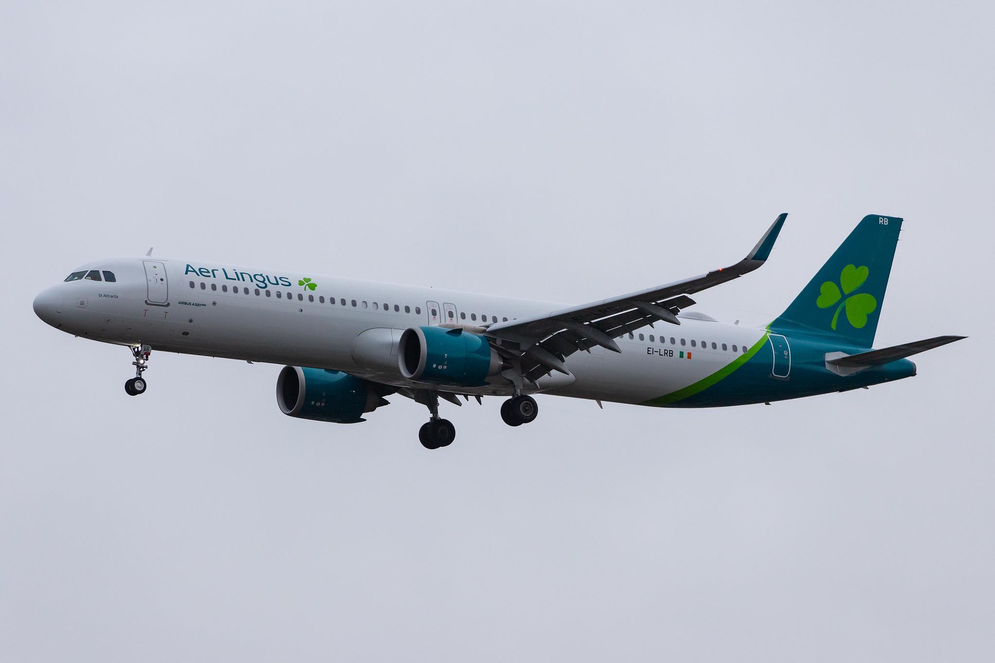 London Heathrow Airport: Aer Lingus (EI / EIN) |  Airbus A321-253NX A21N | EI-LRB | MSN 8909