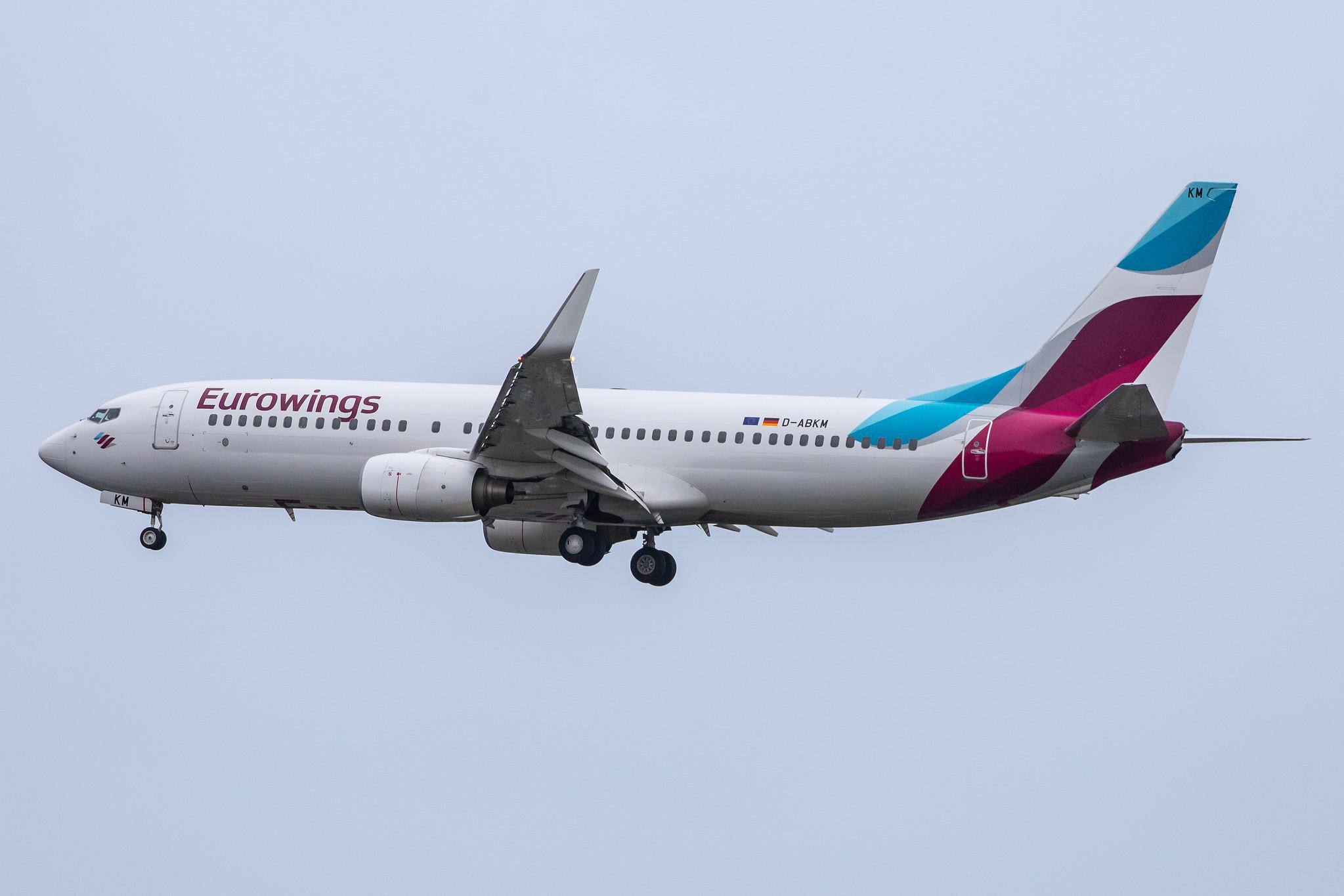 London Heathrow Airport: Eurowings (EW / EWG) | Operator: TUI fly |  Boeing 737-86J B738 | D-ABKM | MSN 37755
