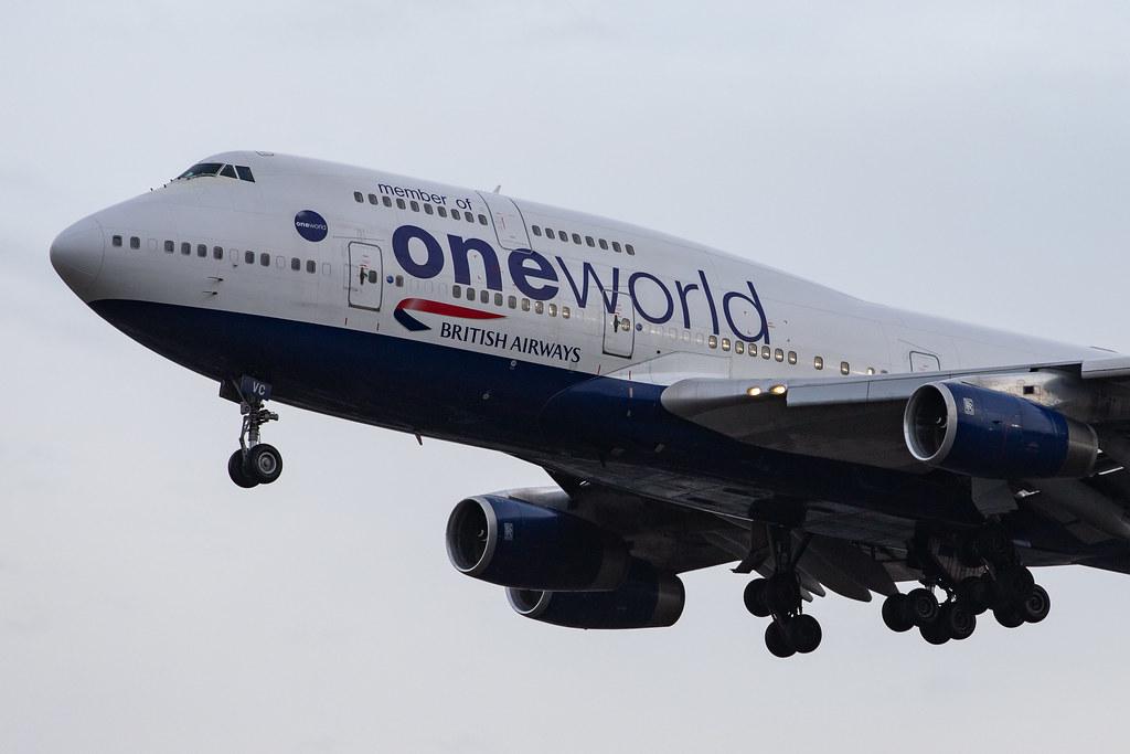 London Heathrow Airport: British Airways (BA / BAW) |  Livery: Oneworld livery |  Boeing 747-436 B744 | G-CIVC | MSN 25812