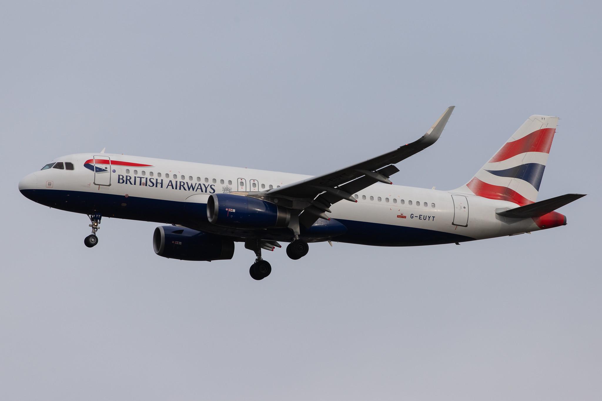 London Heathrow Airport: British Airways (BA / BAW) |  Airbus A320-232 A320 | G-EUYT | MSN 5985