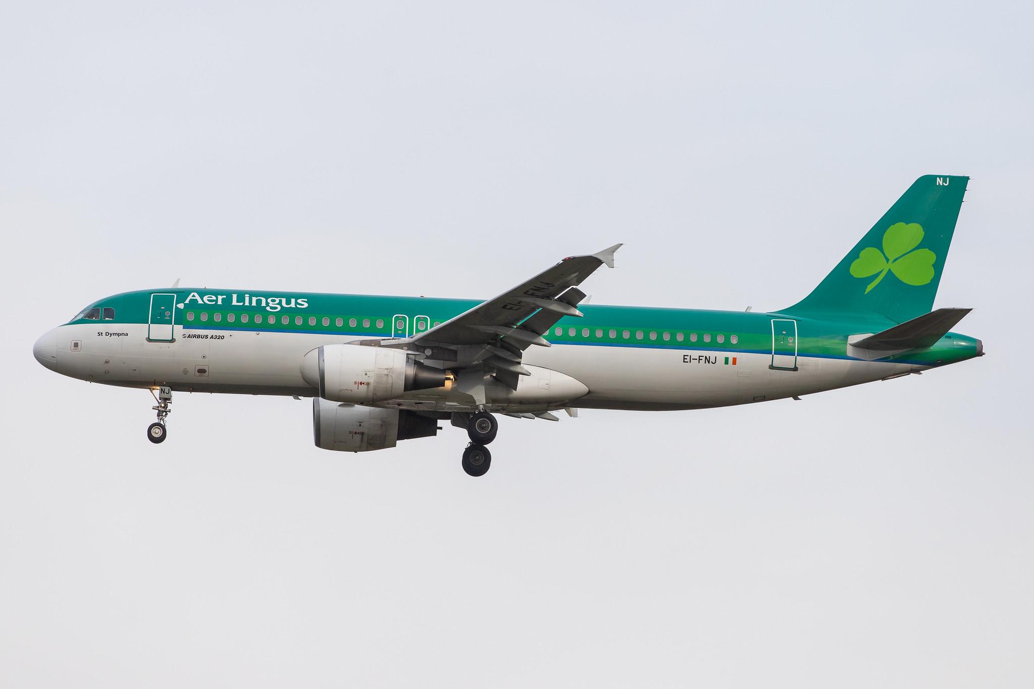 London Heathrow Airport: Aer Lingus (EI / EIN) |  Airbus A320-216 A320 | EI-FNJ | MSN 3174
