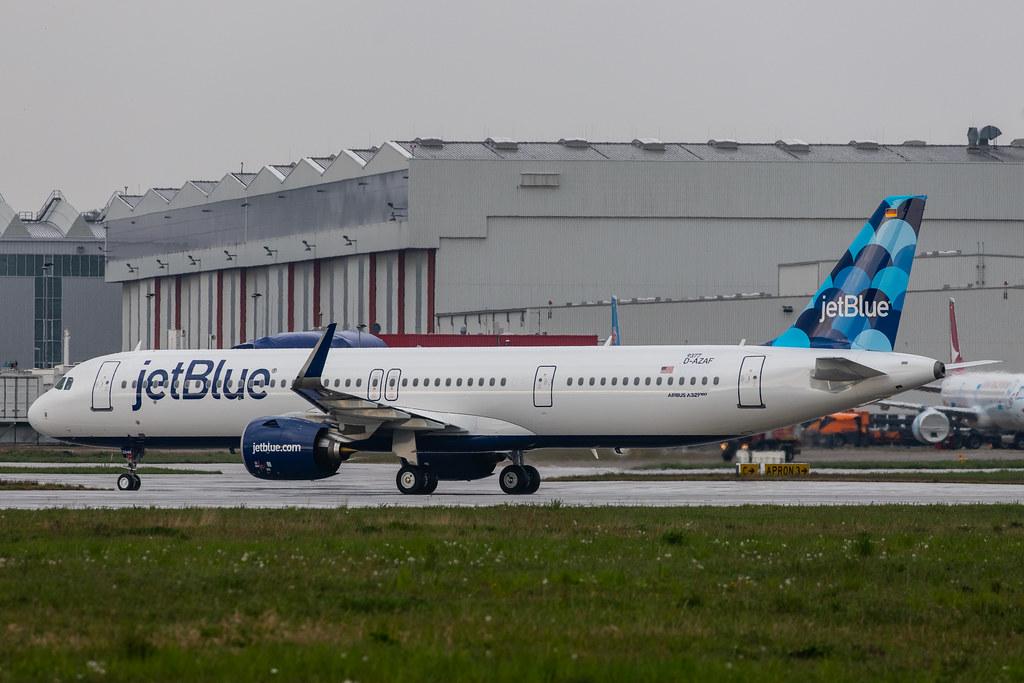 Flugplatz Hamburg-Finkenwerder: Airbus (/ AIB) |  Airbus A321-271NX A21N | D-AZAF | MSN 9377 (Future: JetBlue Airways B6 / JBU, N2048J)