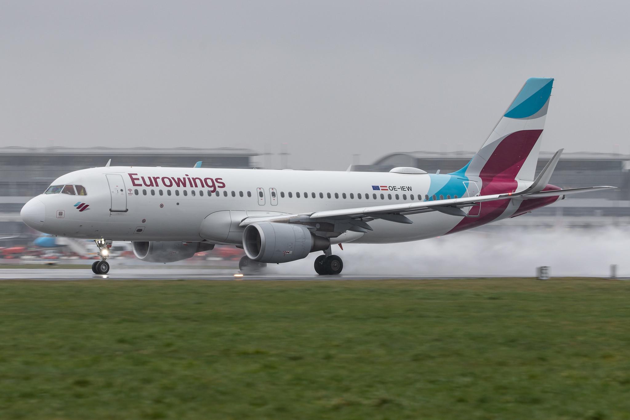 Hamburg Airport Apron: Eurowings (EW / EWG) | Operator: Eurowings Europe |  Airbus A320-214 A320 | OE-IEW | MSN 7148