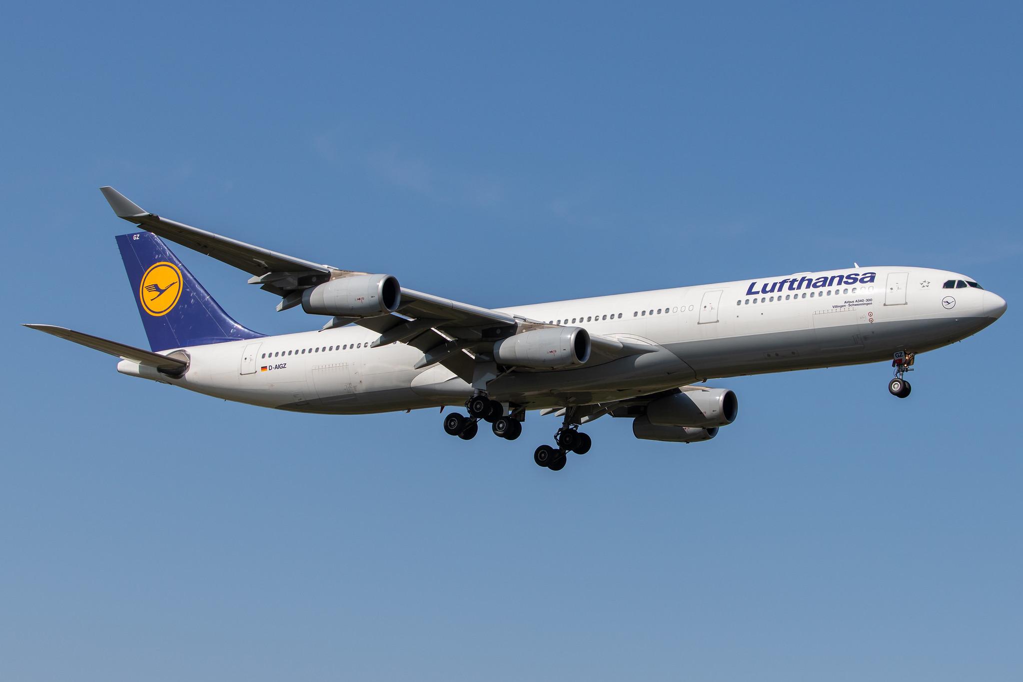 Frankfurt Airport: Lufthansa (LH / DLH) |  Airbus A340-313 A343 | D-AIGZ | MSN 0347