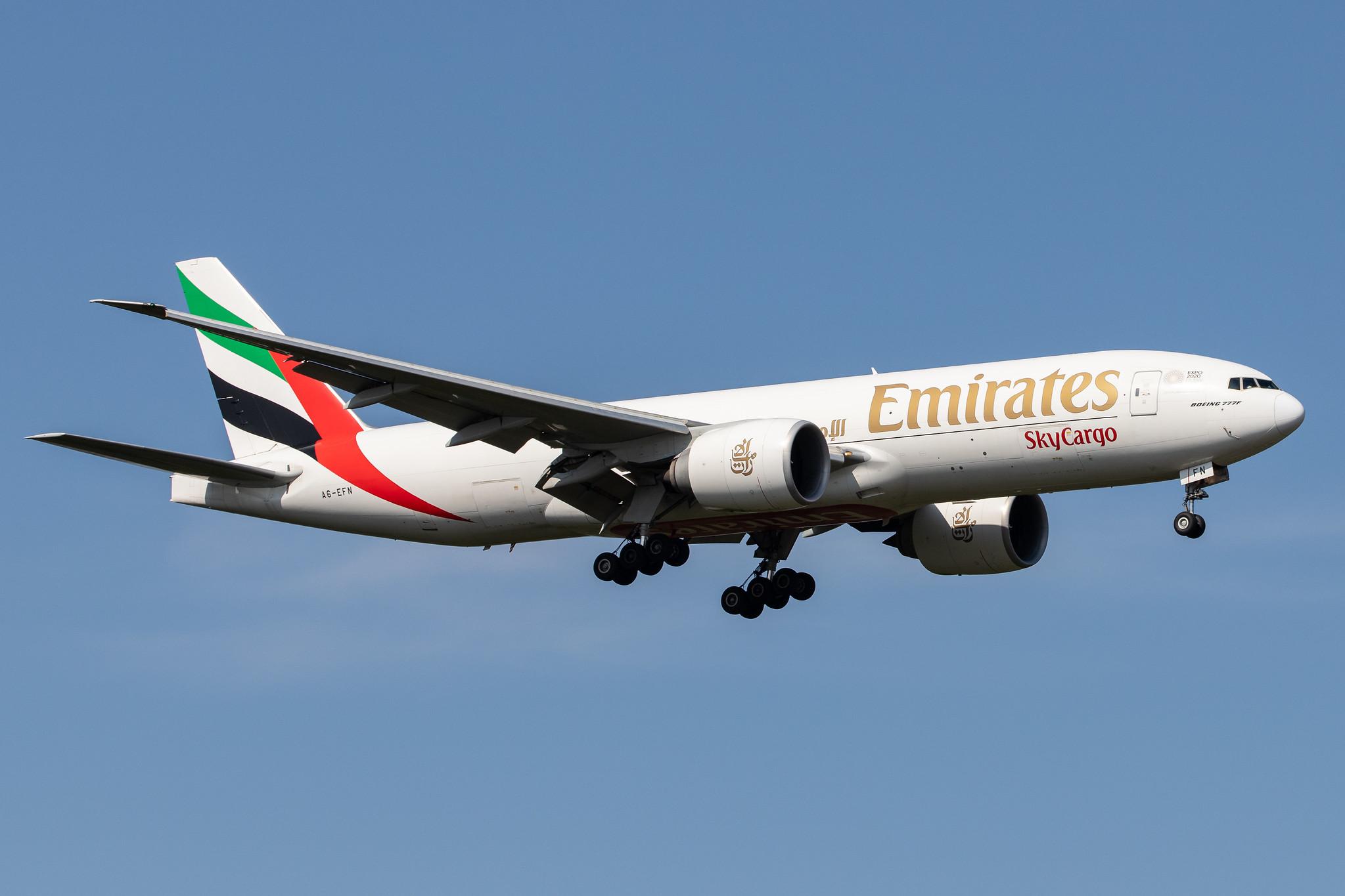 Frankfurt Airport: Emirates SkyCargo (EK / UAE) | Operator: Emirates |  Boeing 777-F1H B77L | A6-EFN | MSN 42232
