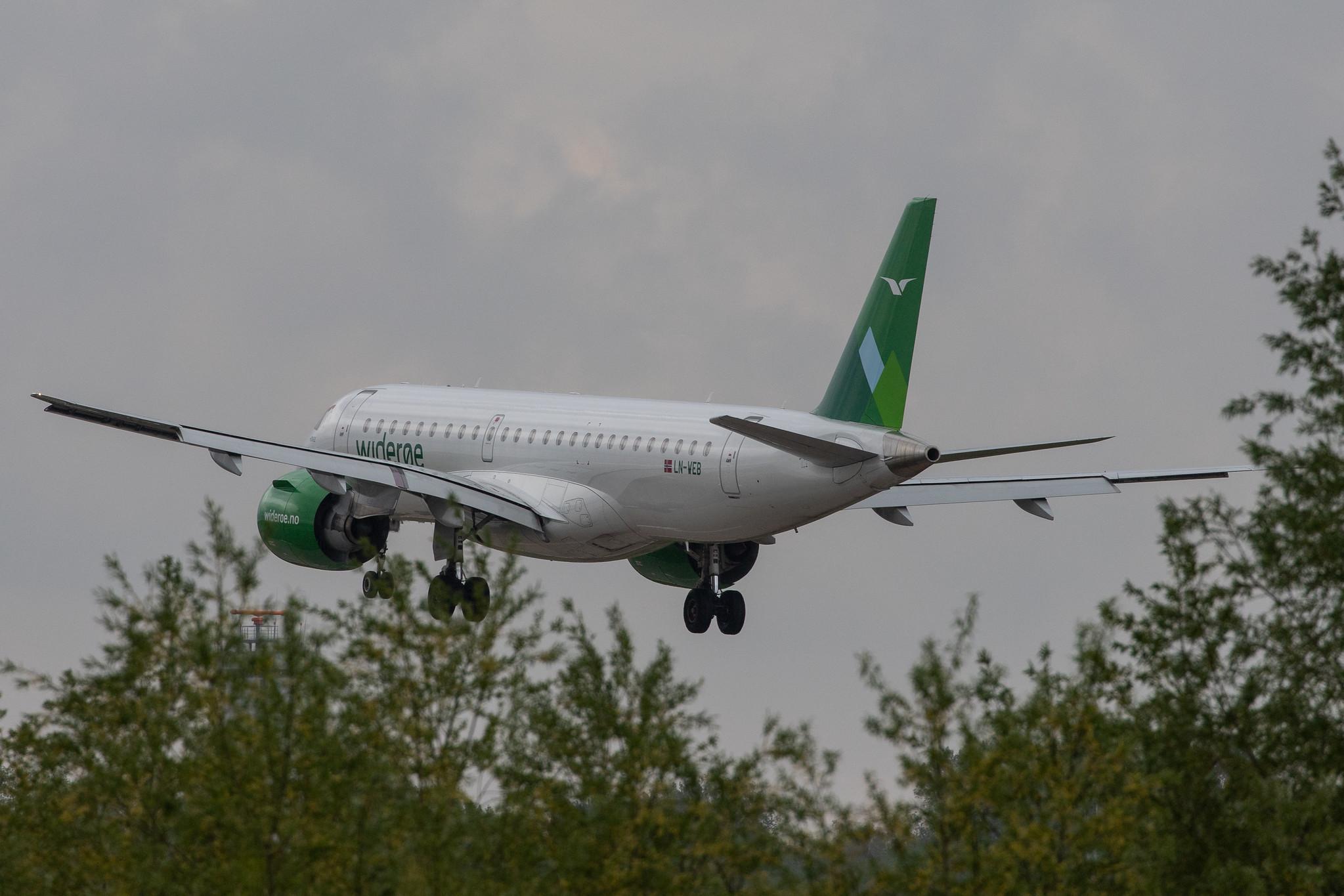 Hamburg Airport: Wideroe (WF / WIF) |  Embraer E190-E2 E290 | LN-WEB | MSN 19020010