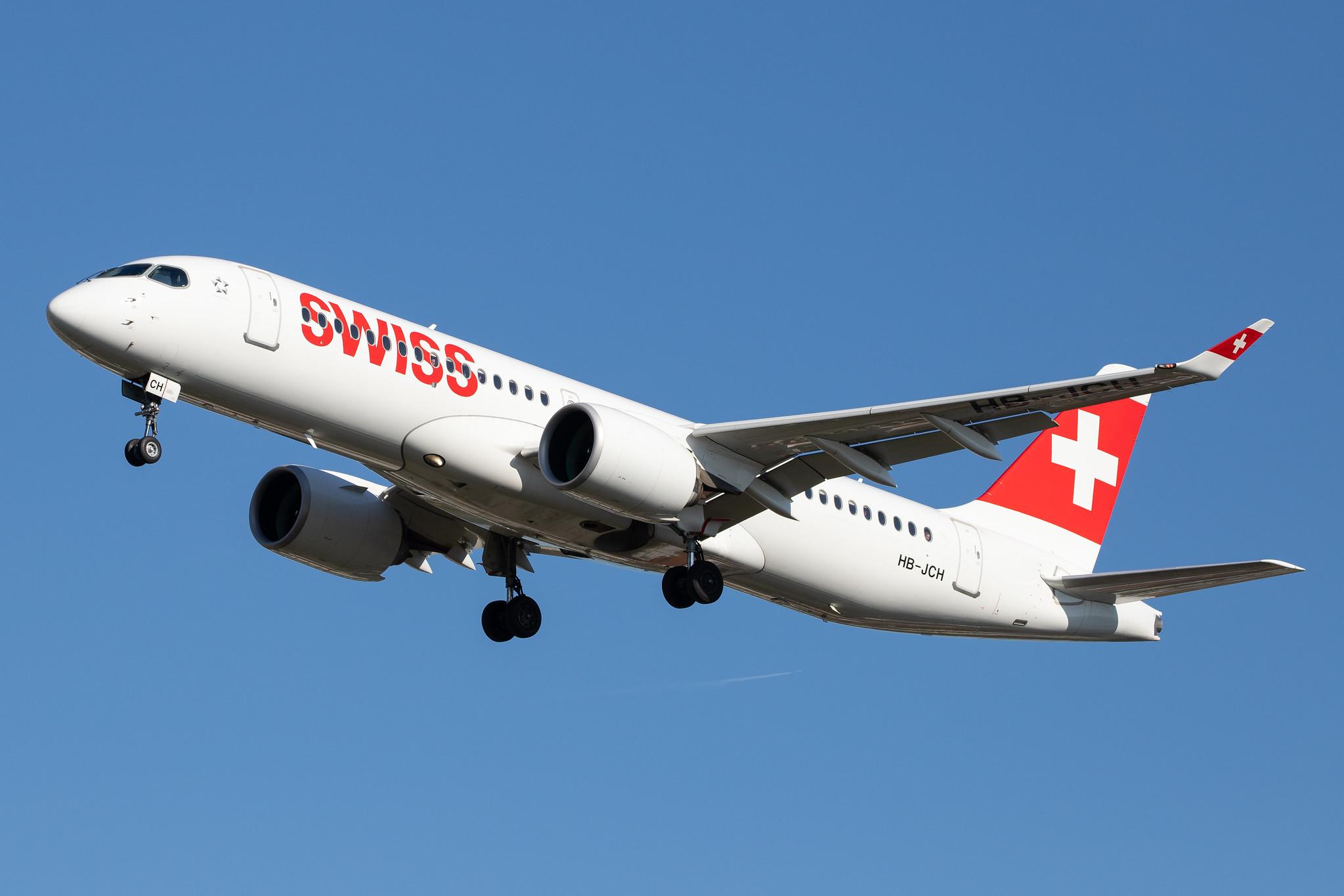 Frankfurt Airport: Swiss (LX / SWR) |  Airbus A220-300 BCS3 | HB-JCH | MSN 55021