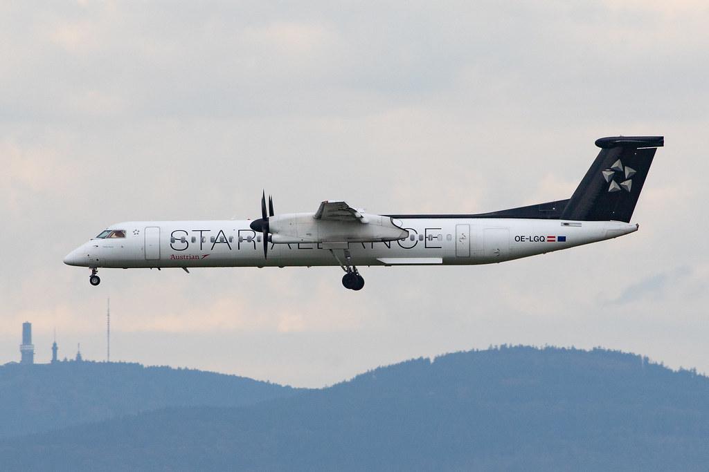 Frankfurt Airport: Austrian Airlines (OS / AUA) |  Livery: Star Alliance Livery |  De Havilland Canada Dash 8-400 DH8D | OE-LGQ | MSN 4003
