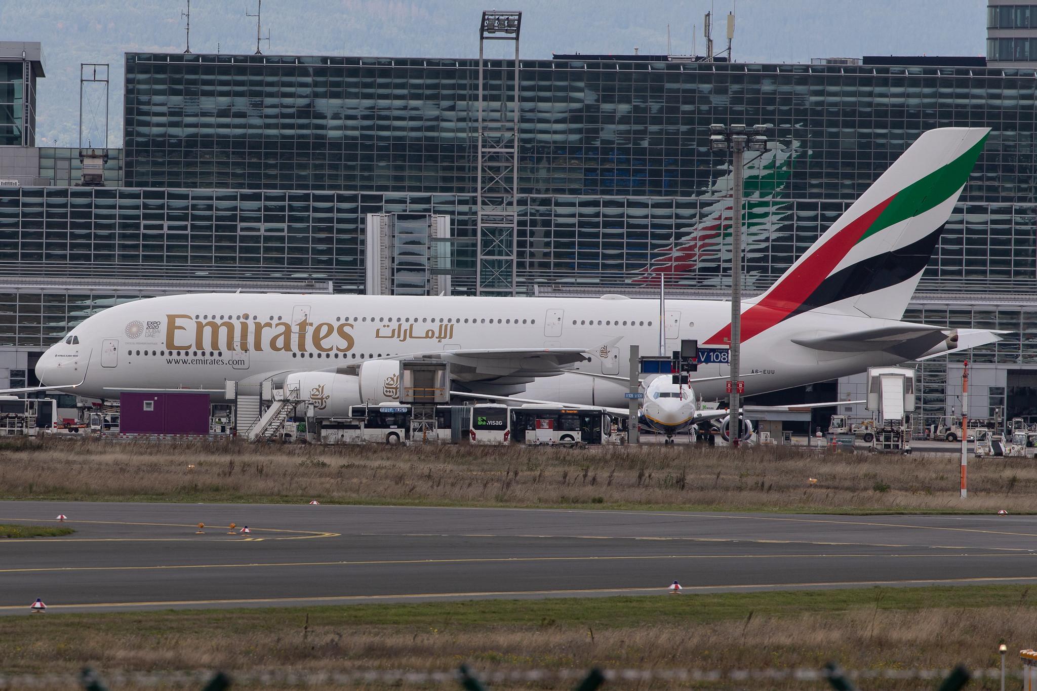 Frankfurt Airport: Emirates (EK / UAE) |  Airbus A380-842 A388 | A6-EUU | MSN 238