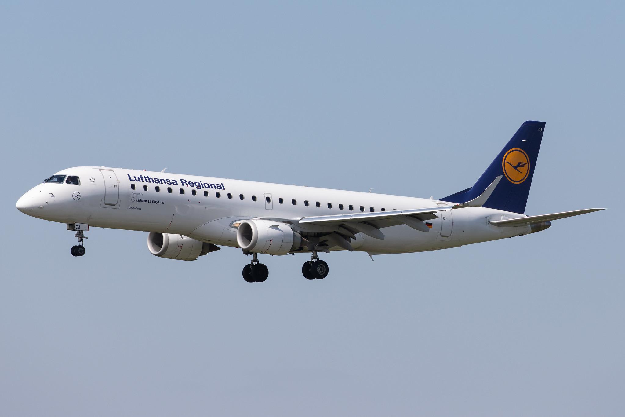 Hamburg Airport: Lufthansa (LH / DLH) | Operator: Lufthansa CityLine |  Embraer E190LR E190 | D-AECA | MSN 19000327