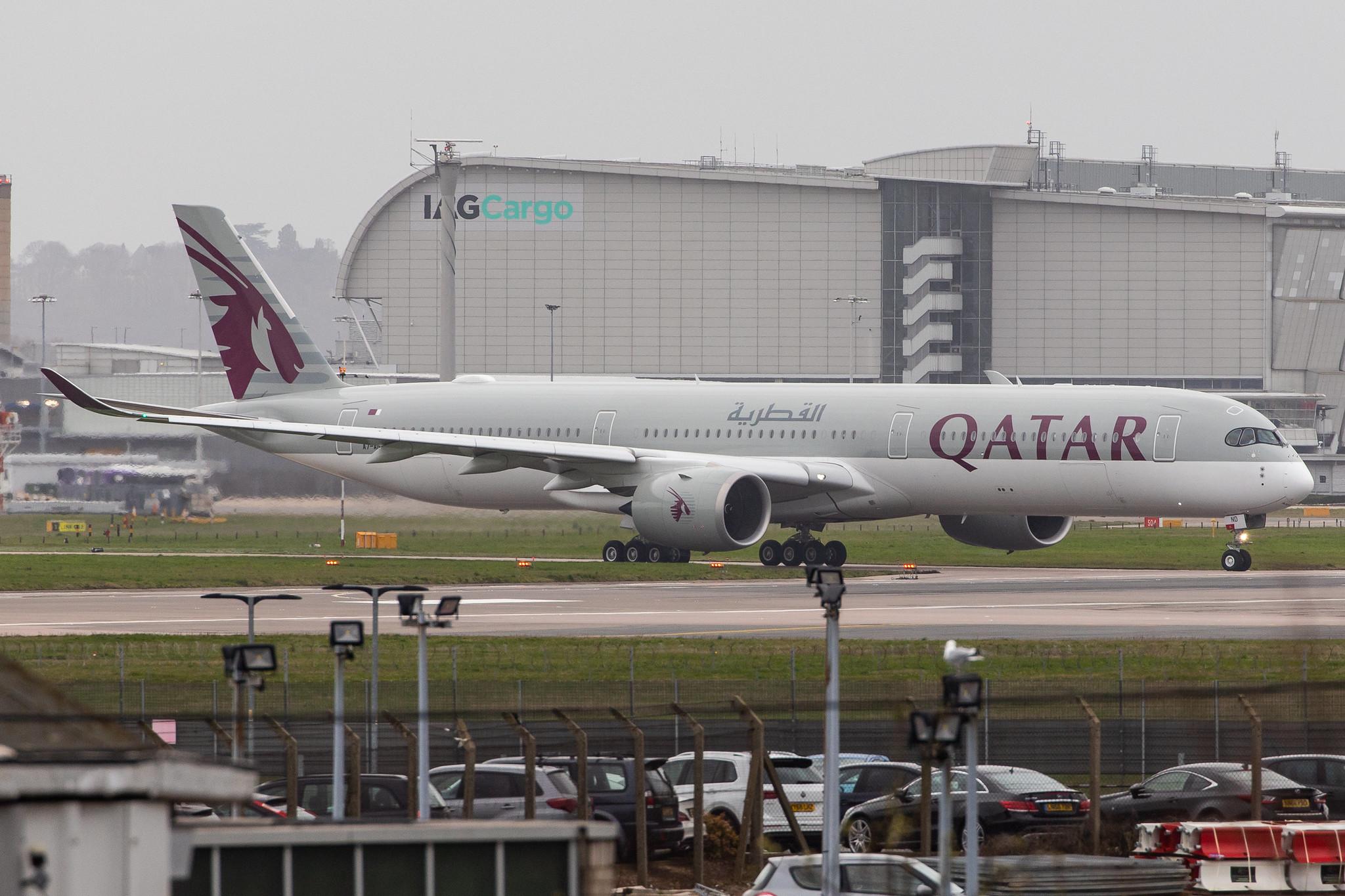 London Heathrow Airport: Qatar Airways (QR / QTR) |  Airbus A350-1041 A35K | A7-AND | MSN 125