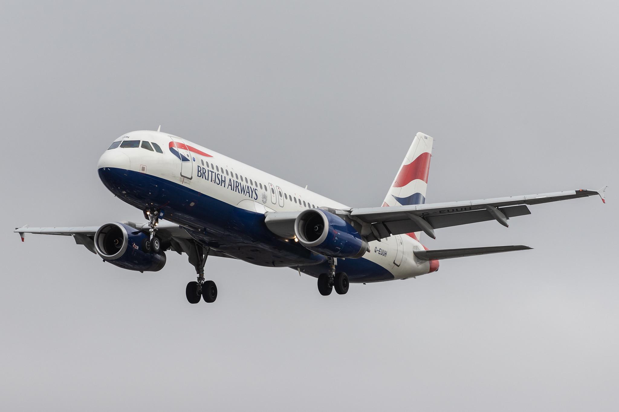 London Heathrow Airport: British Airways (BA / BAW) |  Airbus A320-232 A320 | G-EUUH | MSN 1665