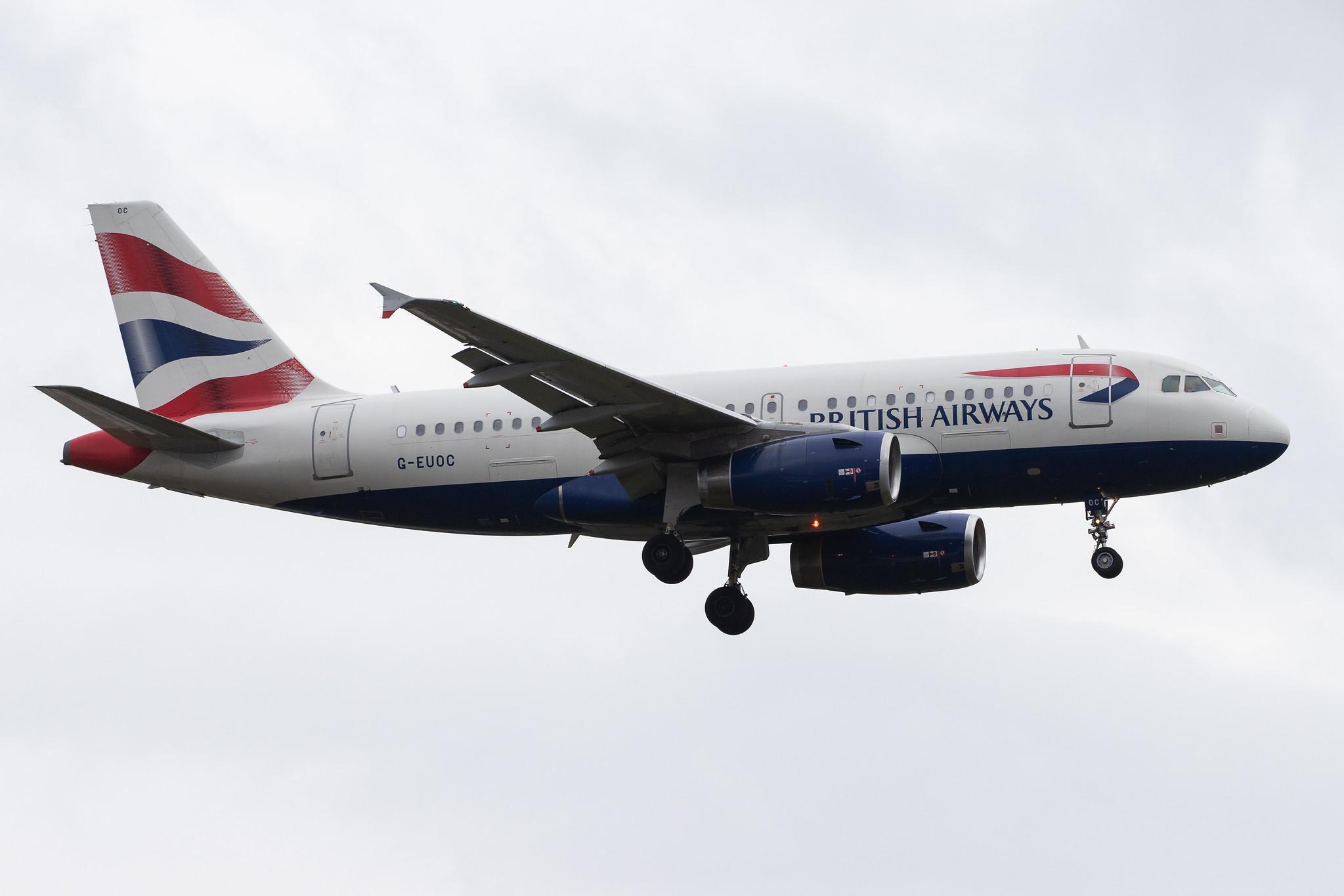 London Heathrow Airport: British Airways (BA / BAW) |  Airbus A319-131 A319 | G-EUOC | MSN 1537