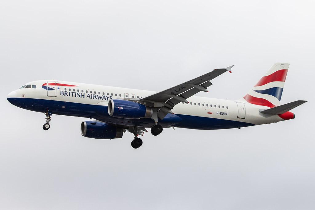 London Heathrow Airport: British Airways (BA / BAW) |  Airbus A320-232 A320 | G-EUUK | MSN 1899