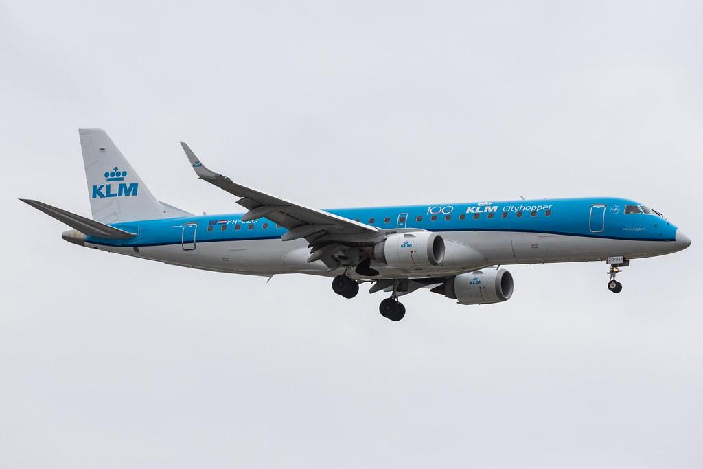 London Heathrow Airport: KLM (KL / KLM) | Operator: KLM Cityhopper |  Embraer E190STD E190 | PH-EZO | MSN 19000345