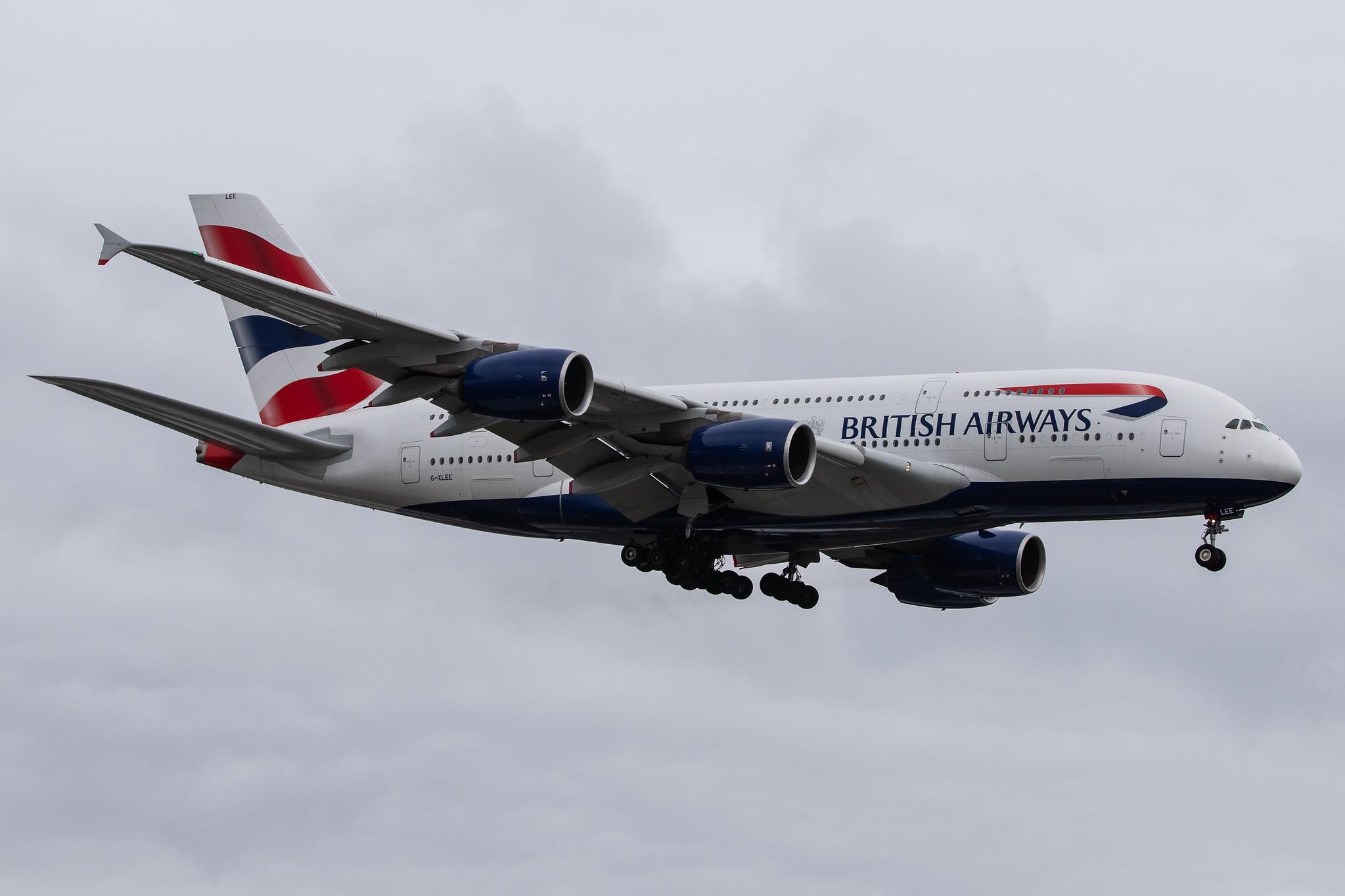 London Heathrow Airport: British Airways (BA / BAW) |  Airbus A380-841 A388 | G-XLEE | MSN 148