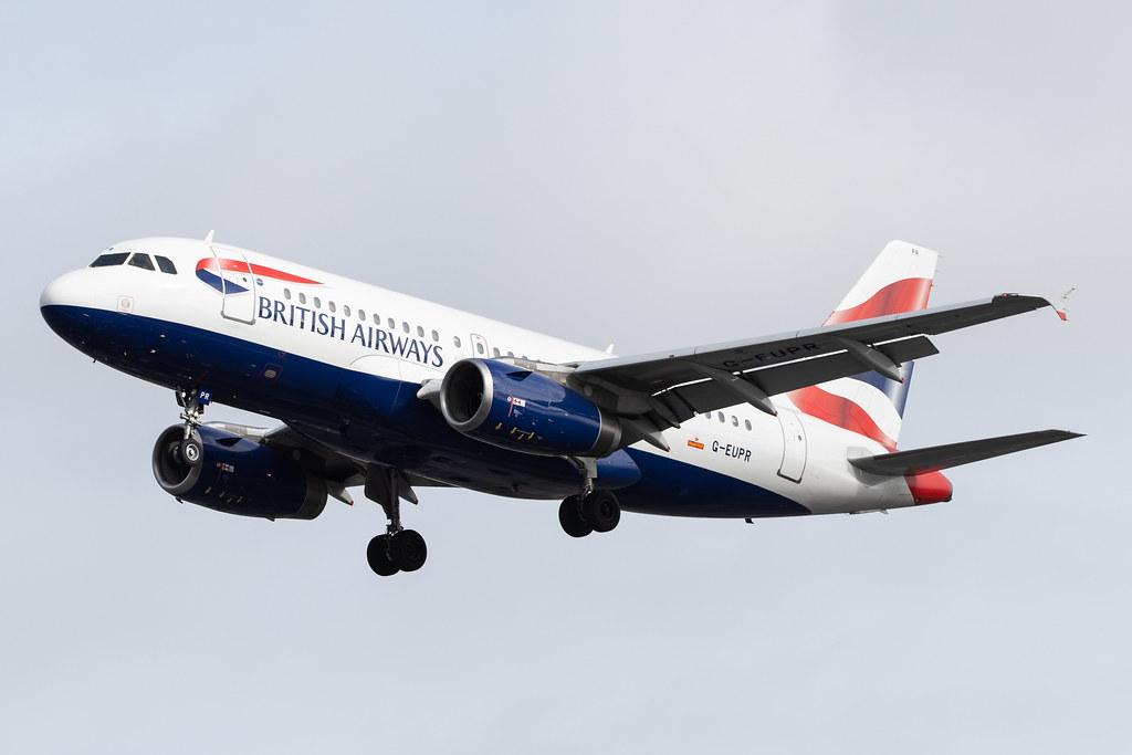 London Heathrow Airport: British Airways (BA / BAW) |  Airbus A319-131 A319 | G-EUPR | MSN 1329