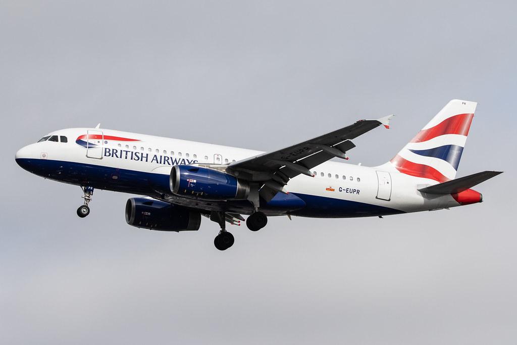 London Heathrow Airport: British Airways (BA / BAW) |  Airbus A319-131 A319 | G-EUPR | MSN 1329