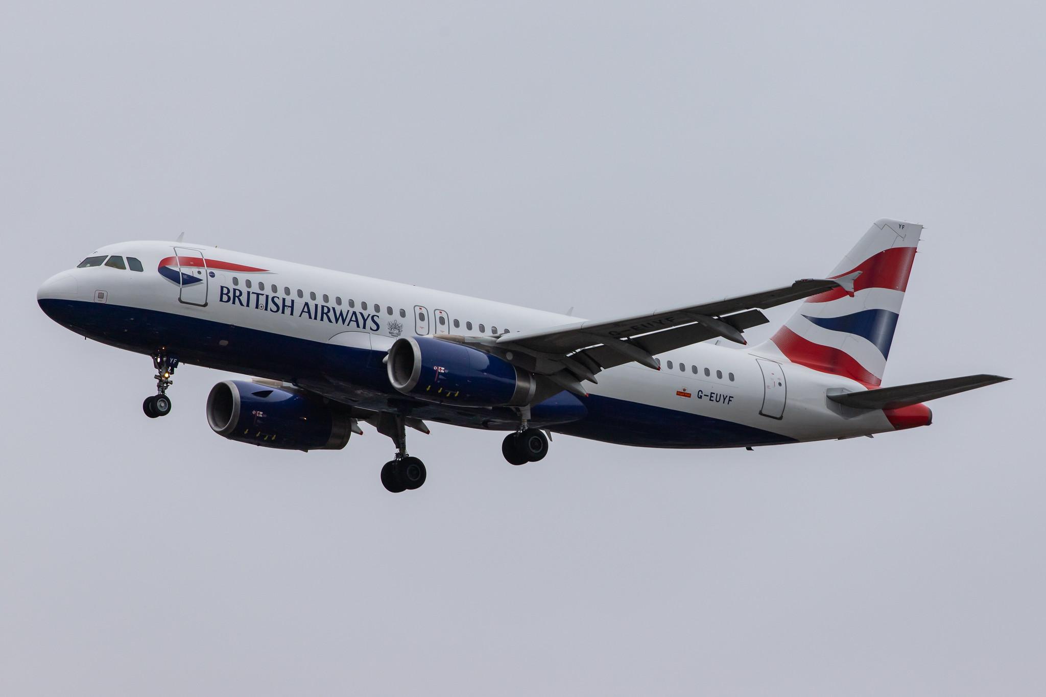 London Heathrow Airport: British Airways (BA / BAW) |  Airbus A320-232 A320 | G-EUYF | MSN 4185