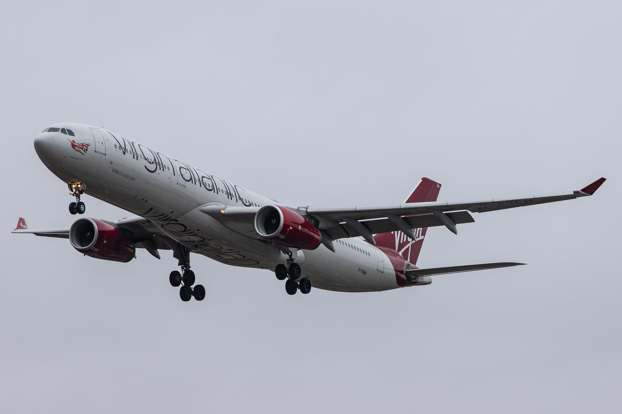 London Heathrow Airport: Virgin Atlantic (VS / VIR) |  Airbus A330-343 A333 | G-VGEM | MSN 1215