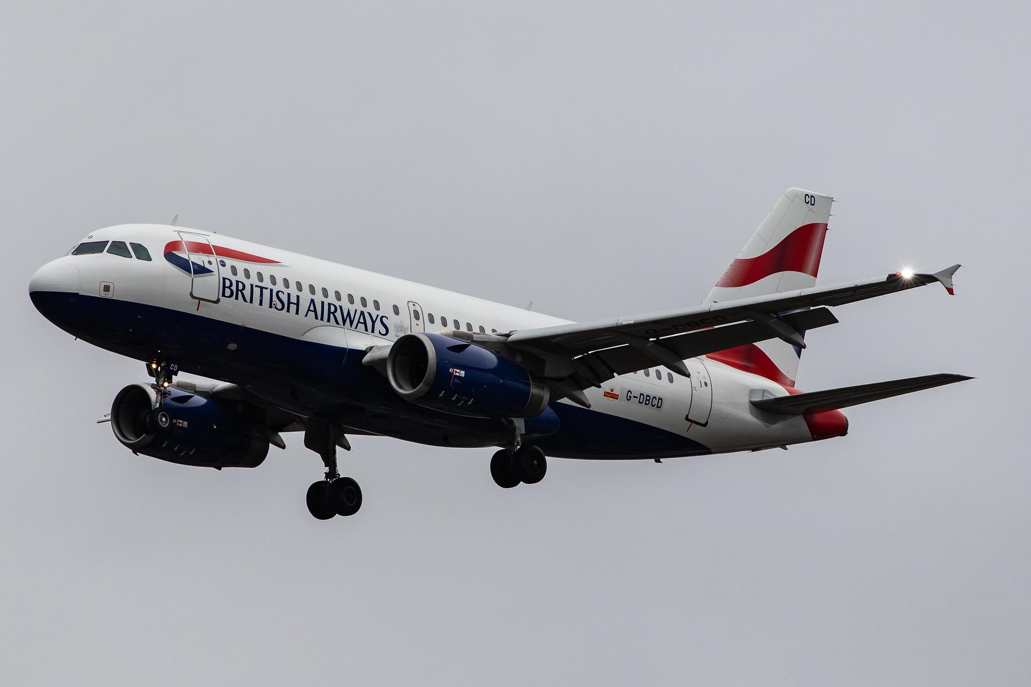 London Heathrow Airport: British Airways (BA / BAW) |  Airbus A319-131 A319 | G-DBCD | MSN 2389