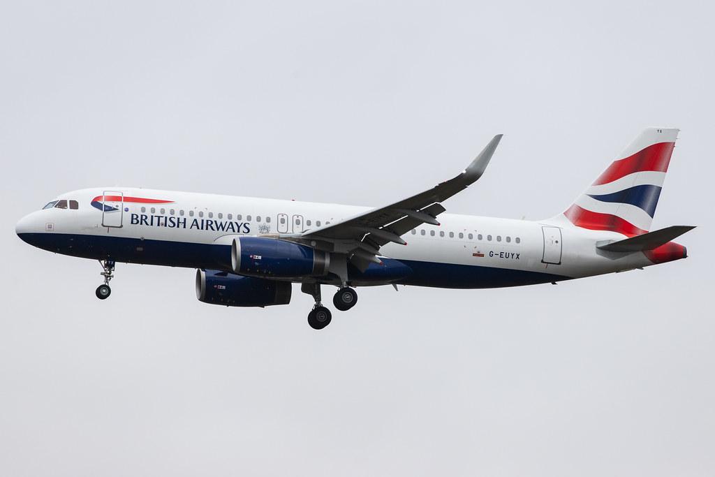 London Heathrow Airport: British Airways (BA / BAW) |  Airbus A320-232 A320 | G-EUYX | MSN 6155