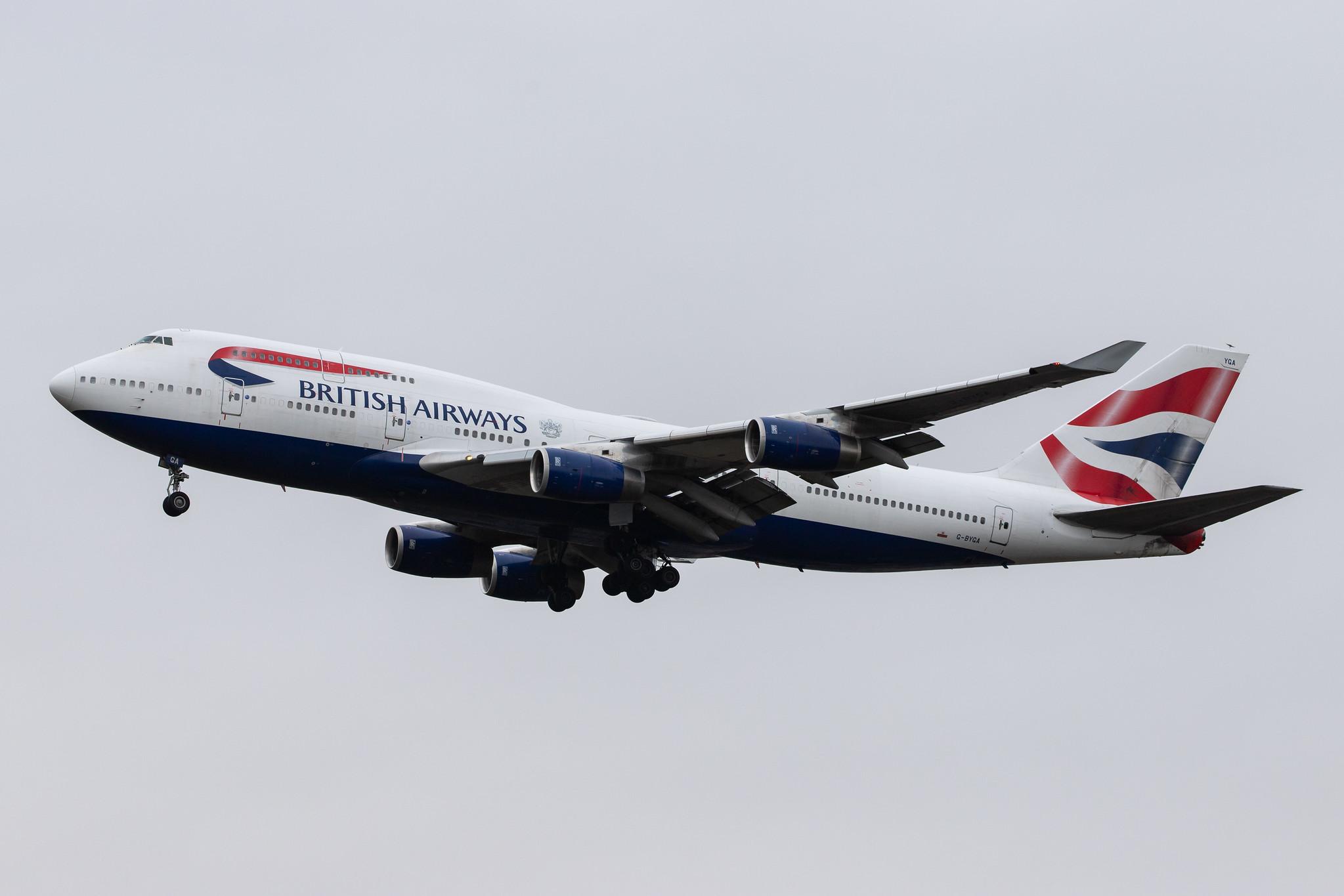 London Heathrow Airport: British Airways (BA / BAW) |  Boeing 747-436 B744 | G-BYGA | MSN 28855