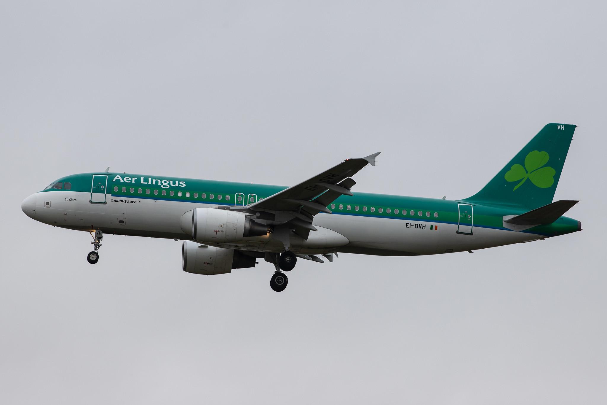 London Heathrow Airport: Aer Lingus (EI / EIN) |  Airbus A320-214 A320 | EI-DVH | MSN 3345