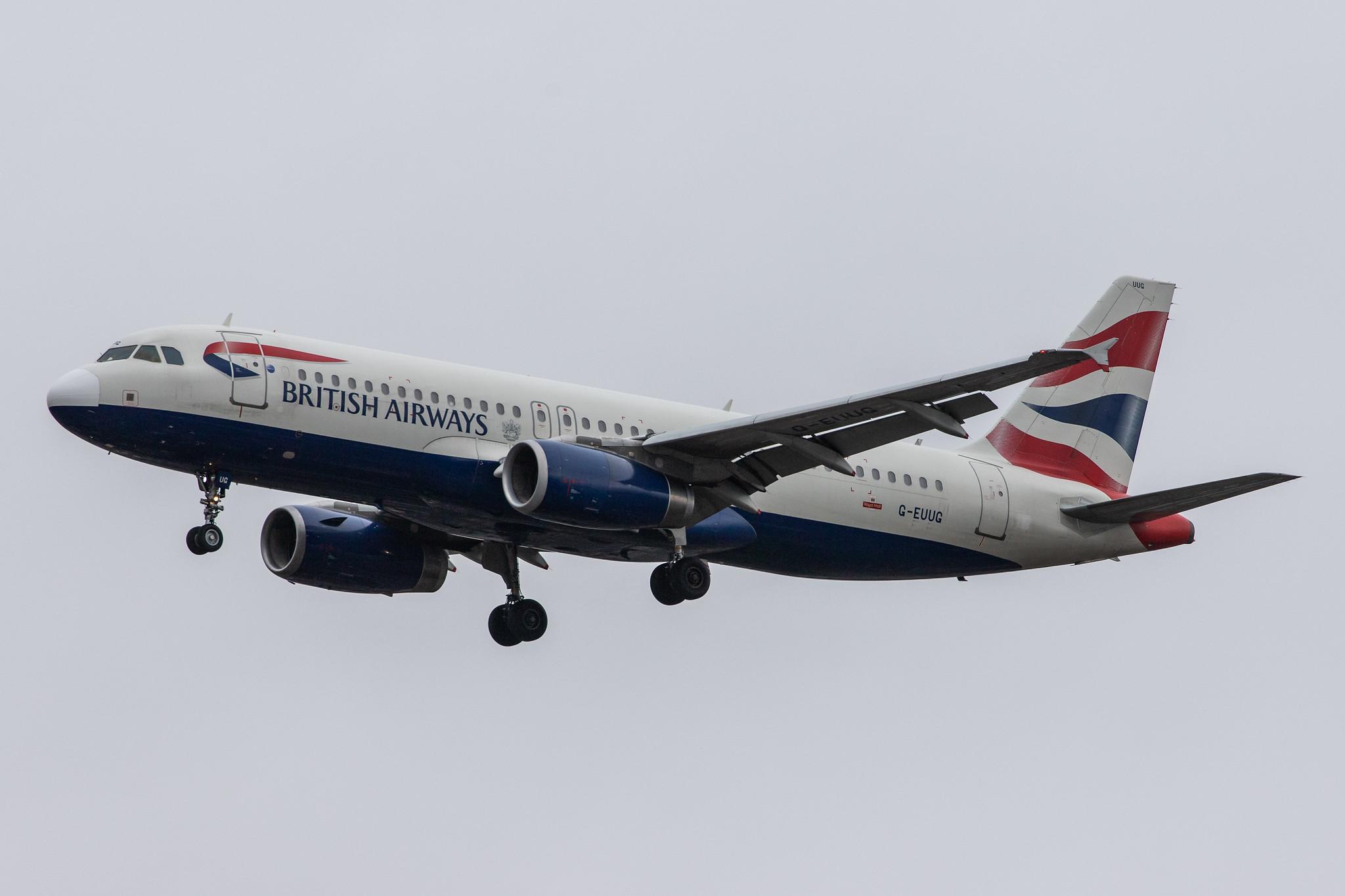 London Heathrow Airport: British Airways (BA / BAW) |  Airbus A320-232 A320 | G-EUUG | MSN 1812