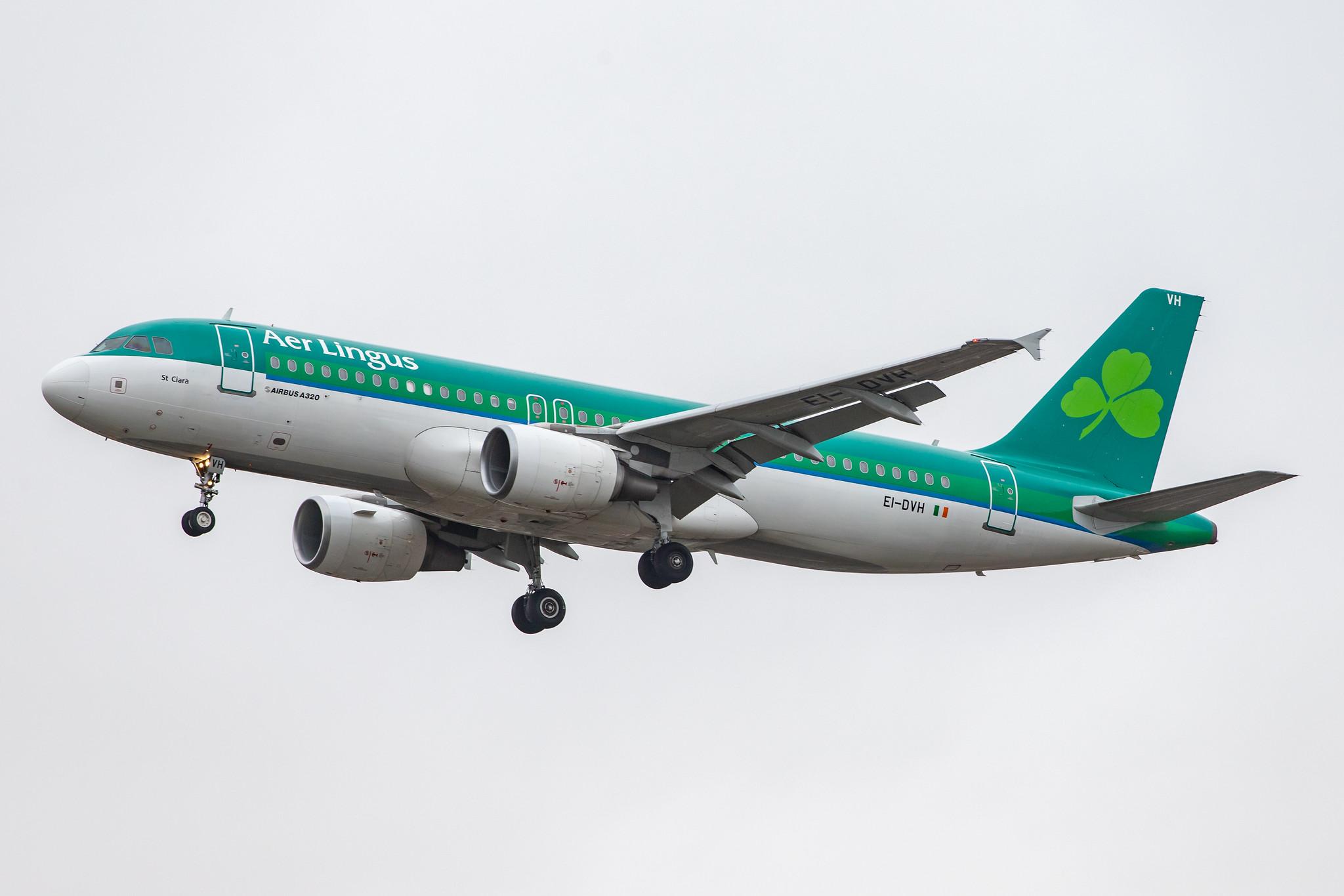 London Heathrow Airport: Aer Lingus (EI / EIN) |  Airbus A320-214 A320 | EI-DVH | MSN 3345