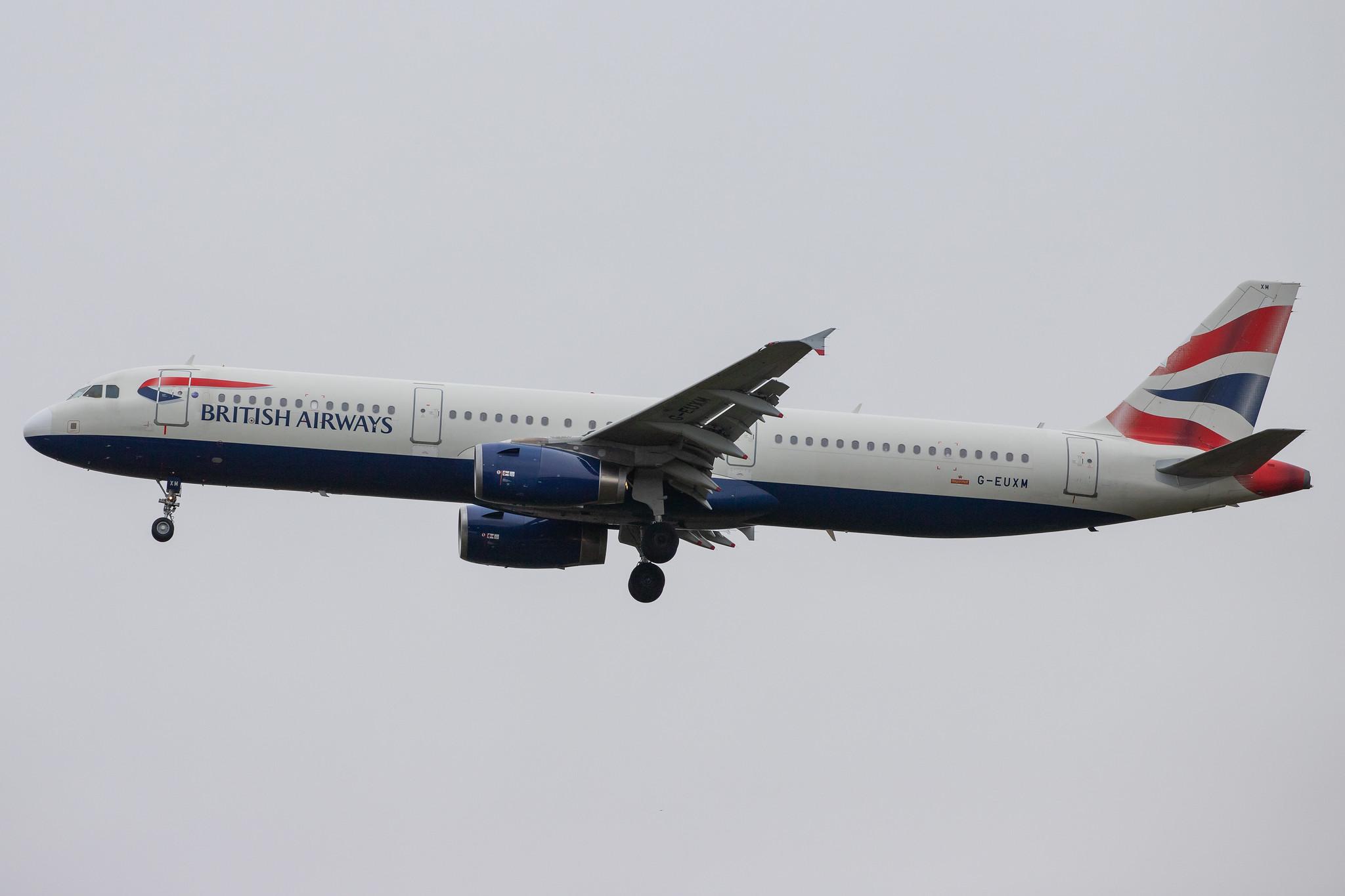 London Heathrow Airport: British Airways (BA / BAW) |  Airbus A321-231 A321 | G-EUXM | MSN 3290