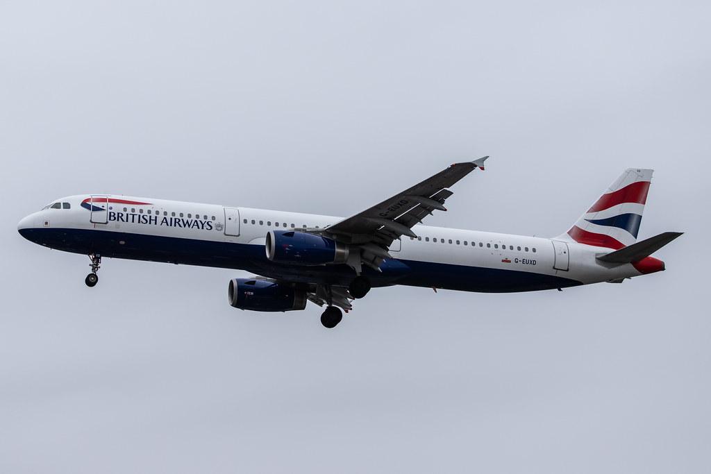 London Heathrow Airport: British Airways (BA / BAW) |  Airbus A321-231 A321 | G-EUXD | MSN 2320