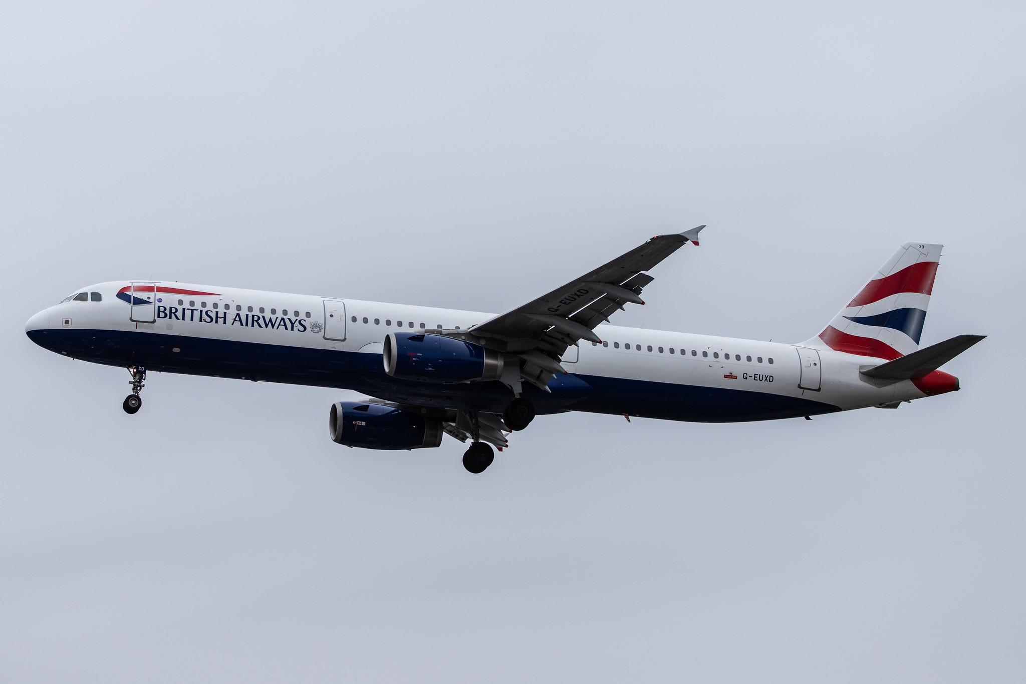 London Heathrow Airport: British Airways (BA / BAW) |  Airbus A321-231 A321 | G-EUXD | MSN 2320
