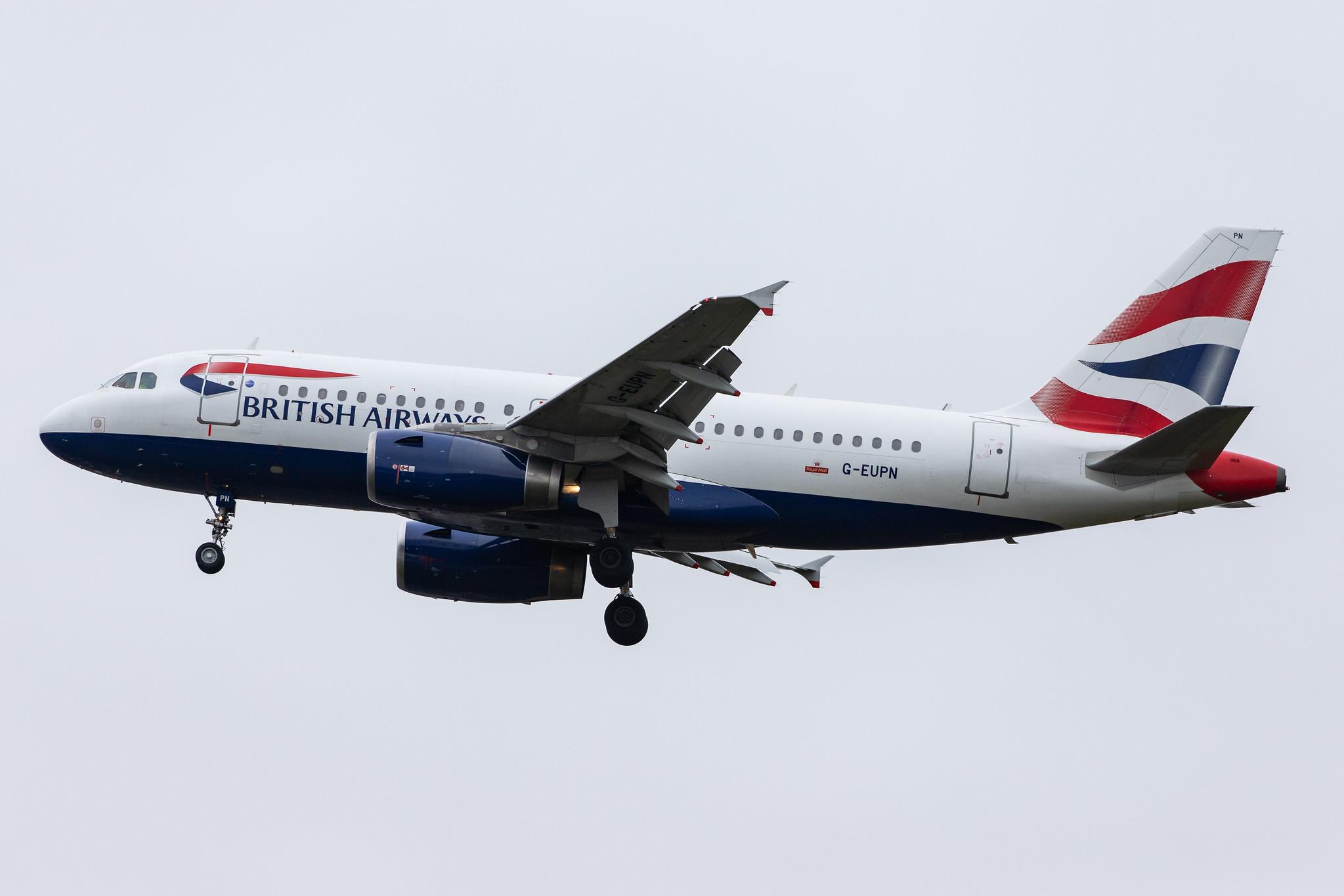 London Heathrow Airport: British Airways (BA / BAW) |  Airbus A319-131 A319 | G-EUPN | MSN 1261