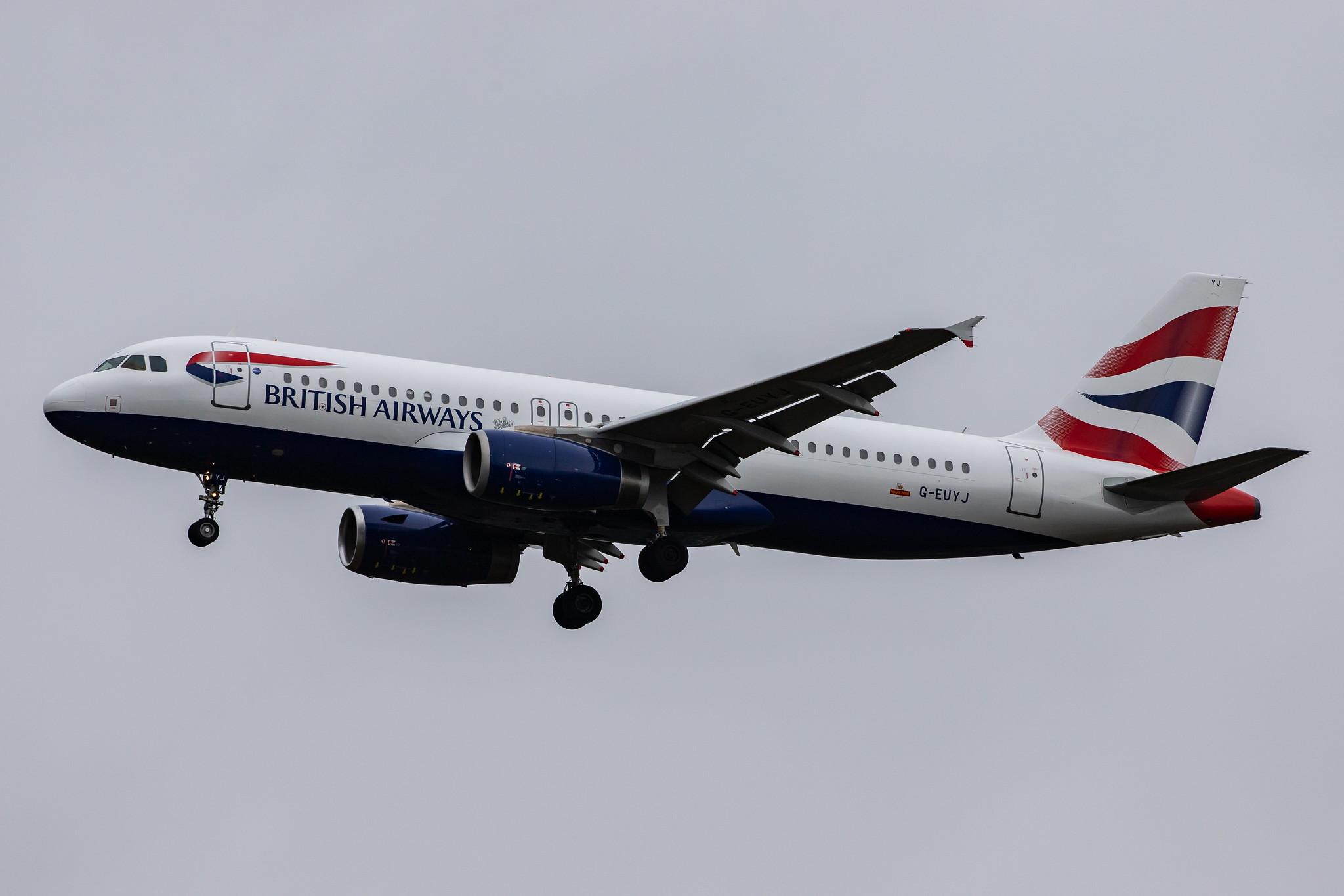 London Heathrow Airport: British Airways (BA / BAW) |  Airbus A320-232 A320 | G-EUYJ | MSN 4464