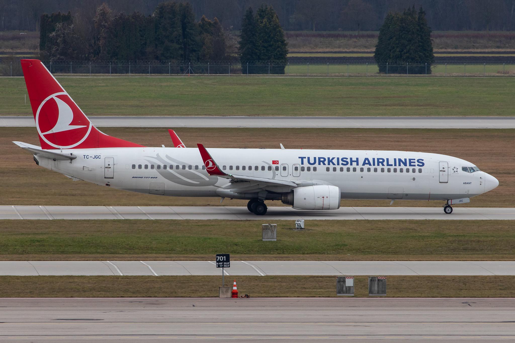 Munich Airport: Turkish Airlines (TK / THY) |  Boeing 737-8F2 B738 | TC-JGC | MSN 29787