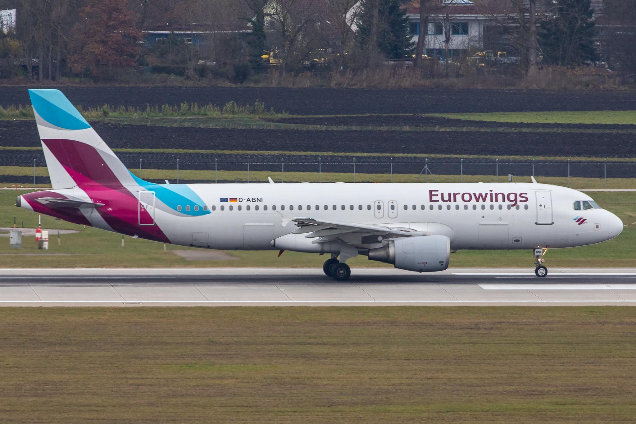 Munich Airport: Eurowings (EW / EWG) | Operator: Germanwings |  Airbus A320-214 A320 | D-ABNI | MSN 1717