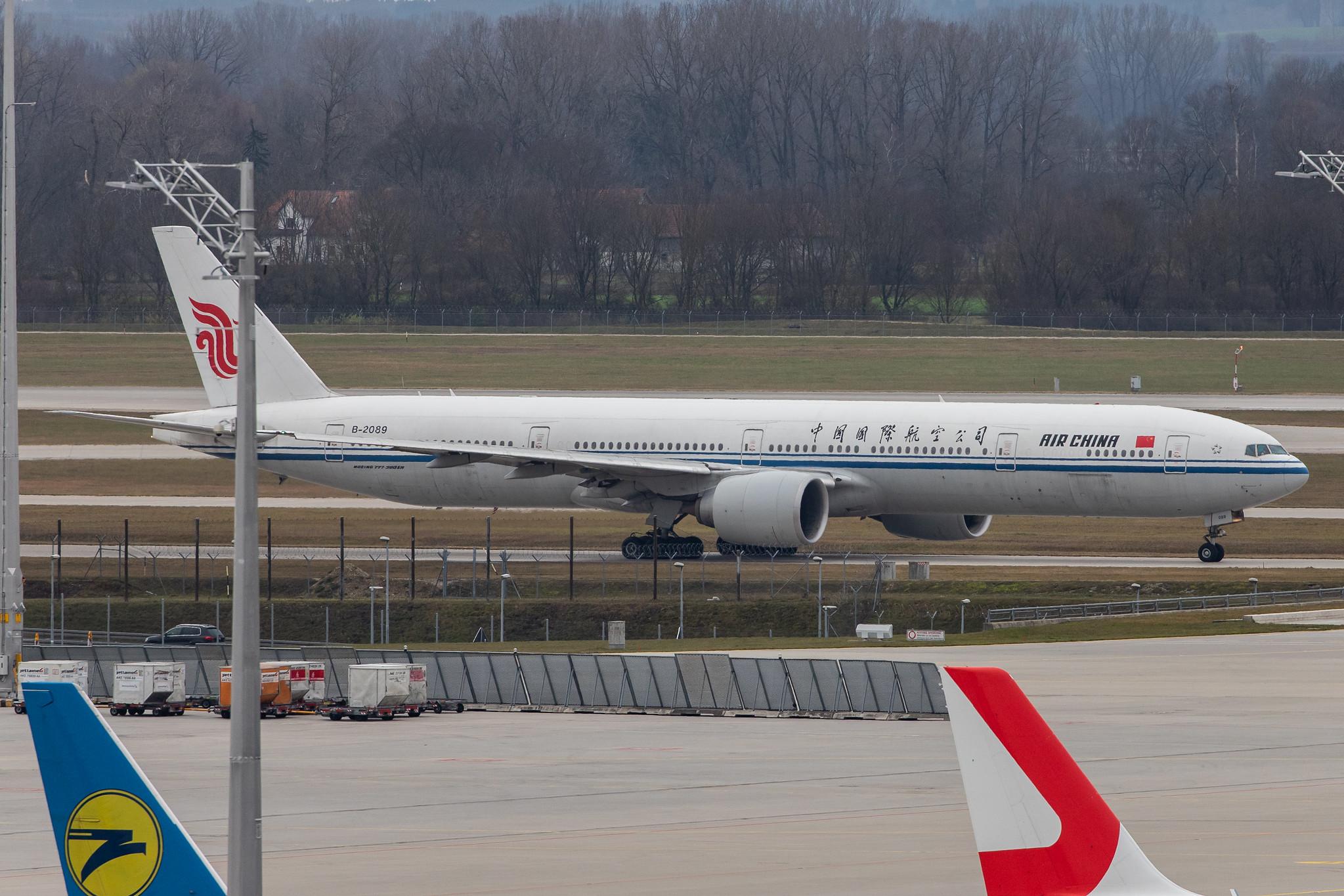 Munich Airport: Air China (CA / CCA) |  Boeing 777-39L(ER) B77W | B-2089 | MSN 38675