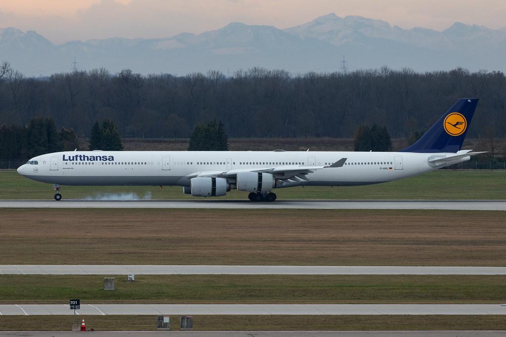 Munich Airport: Lufthansa (LH / DLH) |  Airbus A340-642 A346 | D-AIHL | MSN 0583