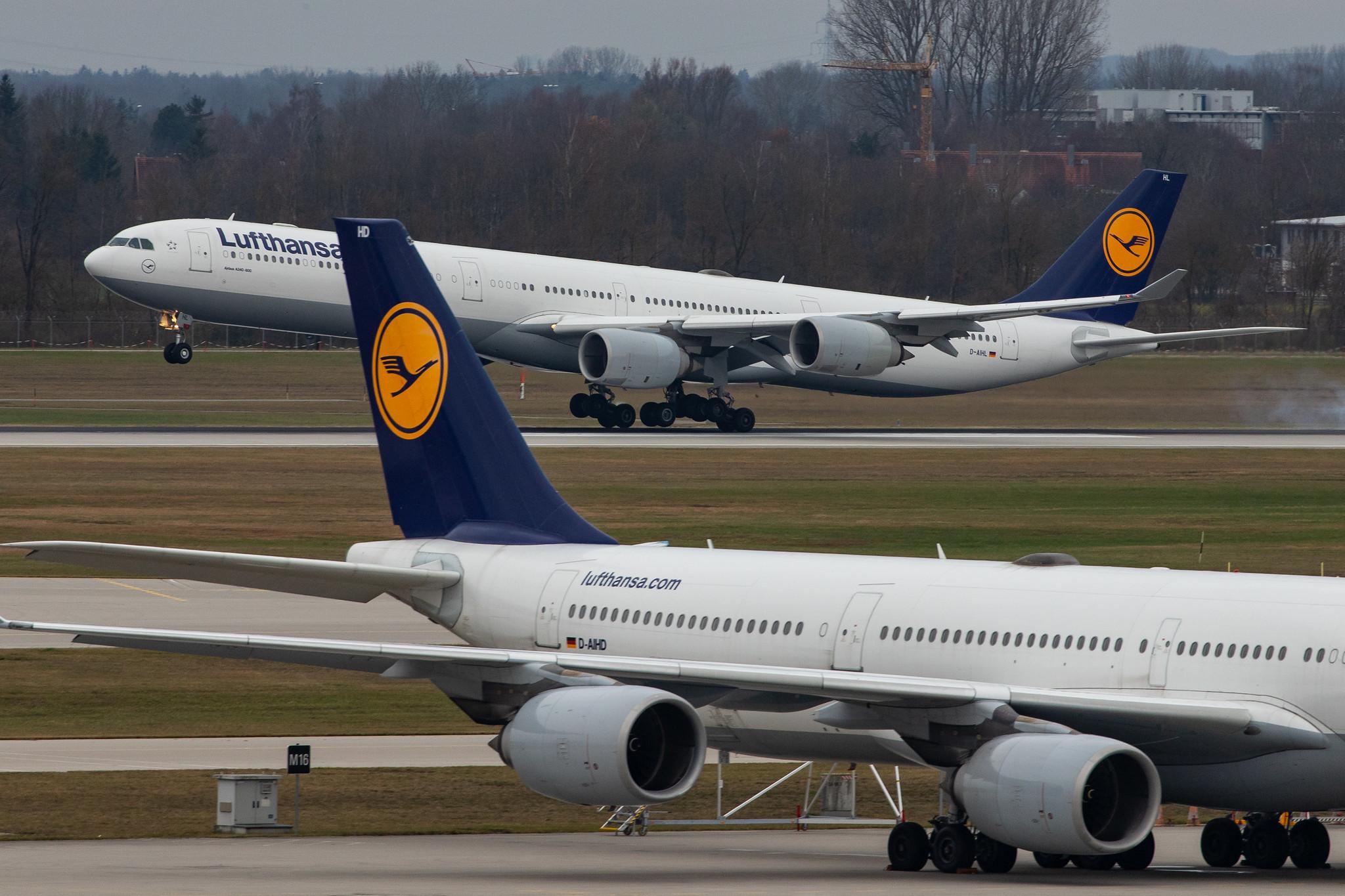 Munich Airport: Lufthansa (LH / DLH) |  Airbus A340-642 A346 | D-AIHL | MSN 0583