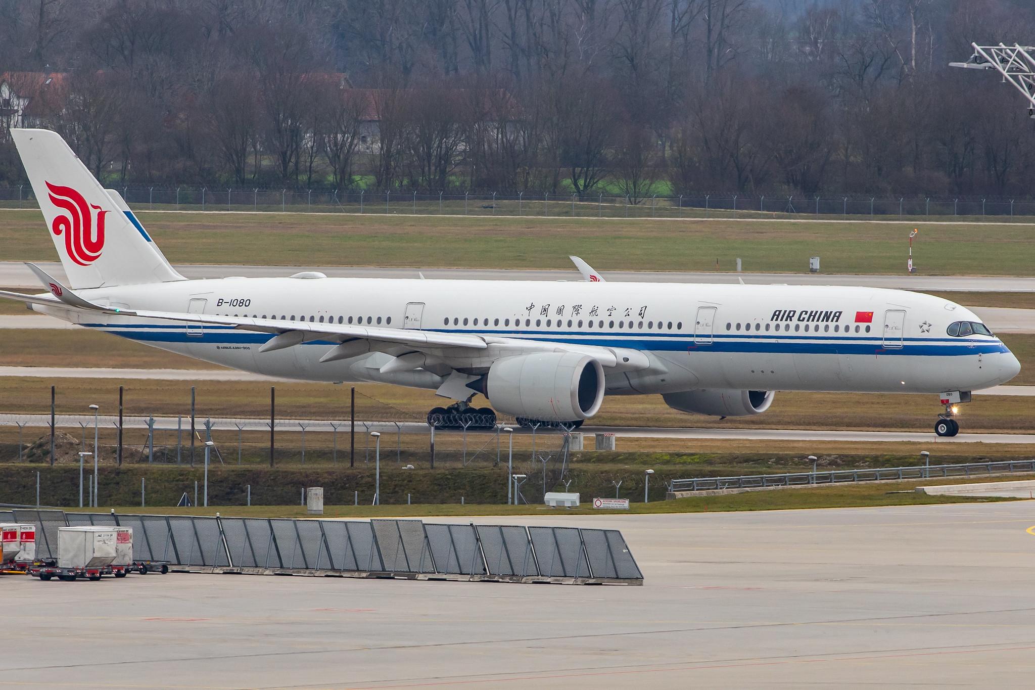 Munich Airport: Air China (CA / CCA) |  Airbus A350-941 A359 | B-1080 | MSN 247
