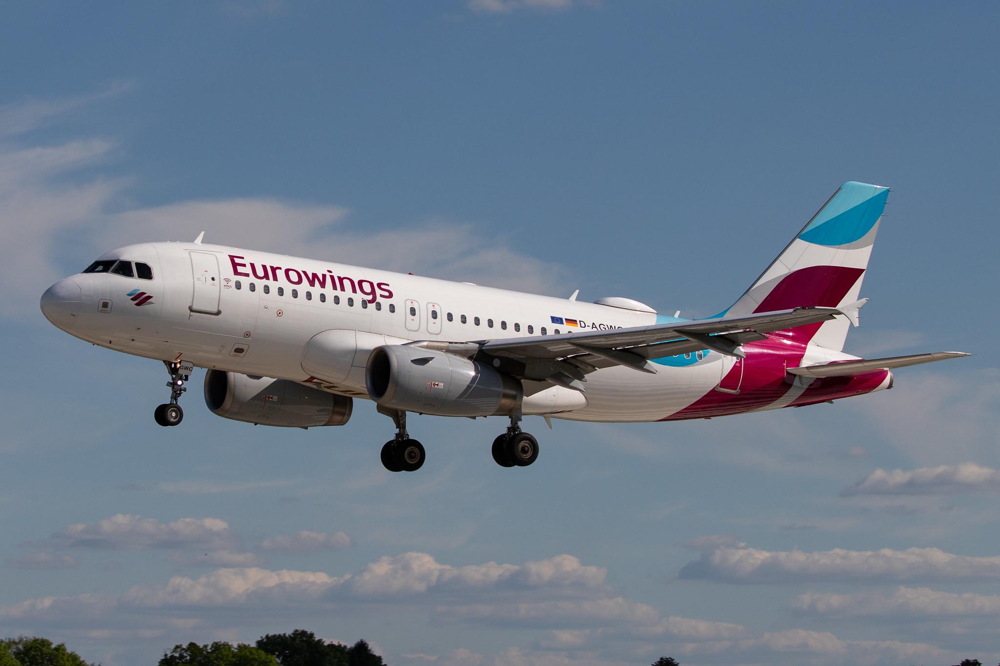 Hamburg Airport: Eurowings (EW / EWG) |  Airbus A319-132 A319 | D-AGWC | MSN 2976