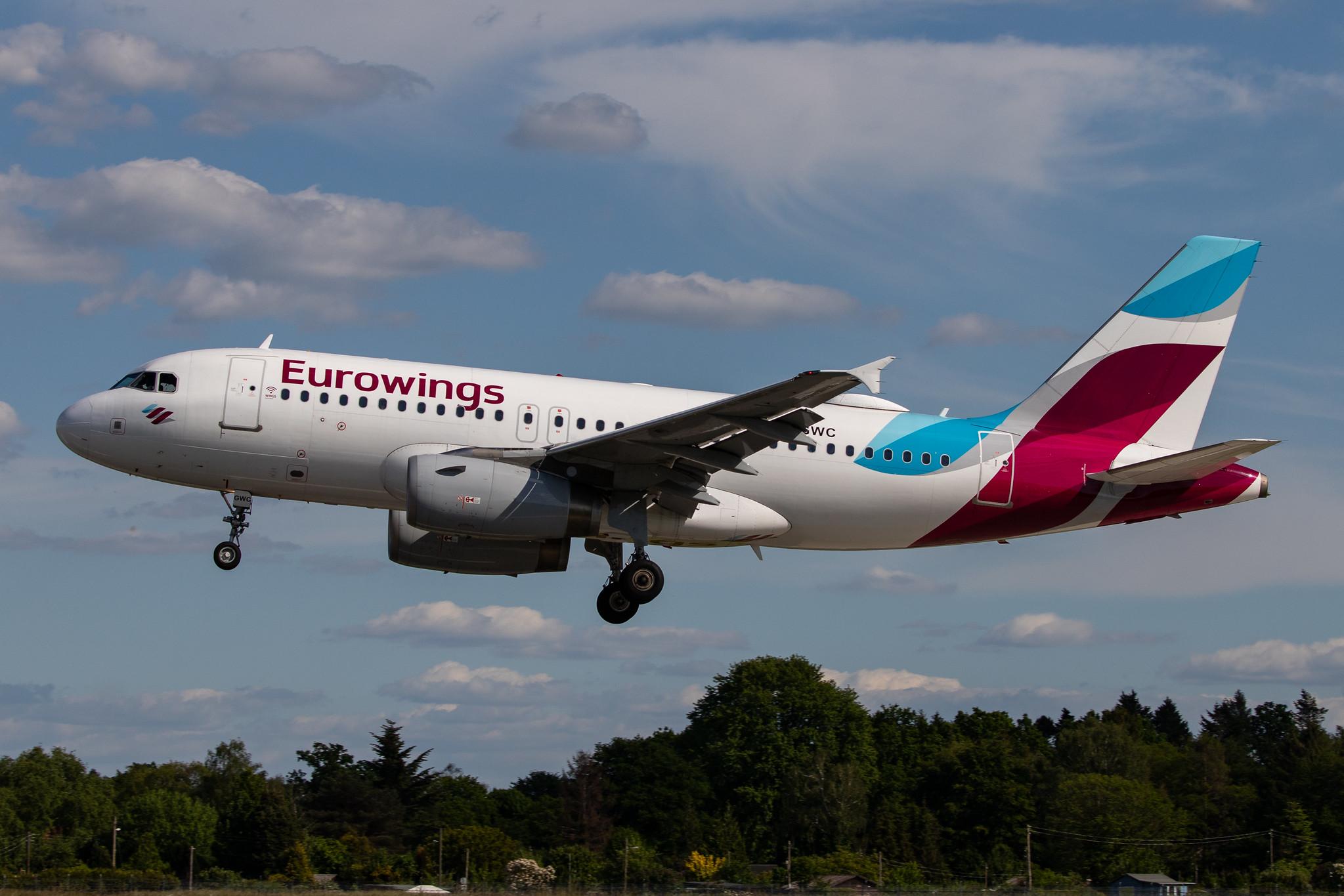 Hamburg Airport: Eurowings (EW / EWG) |  Airbus A319-132 A319 | D-AGWC | MSN 2976
