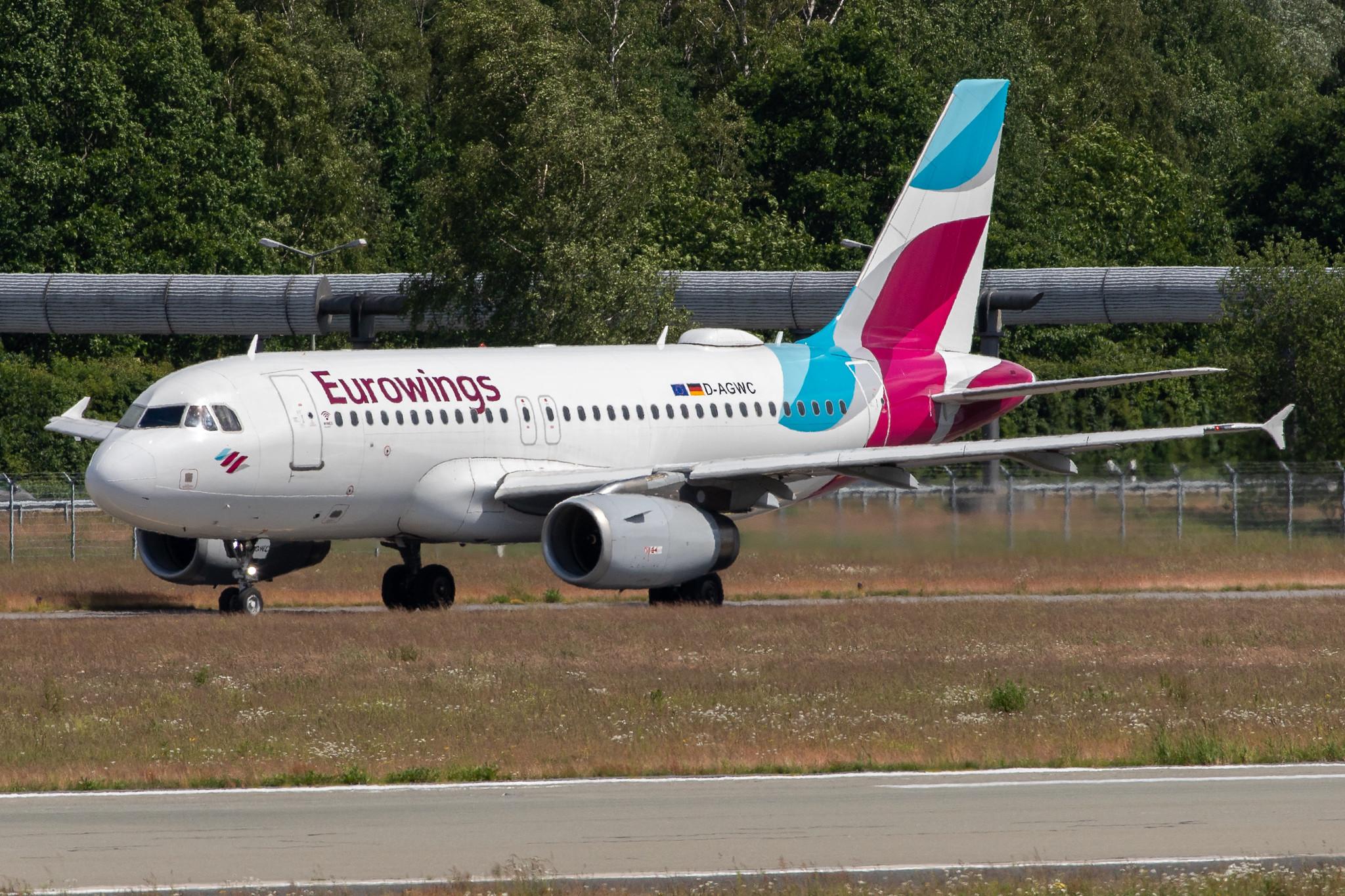 Hamburg Airport: Eurowings (EW / EWG) |  Airbus A319-132 A319 | D-AGWC | MSN 2976